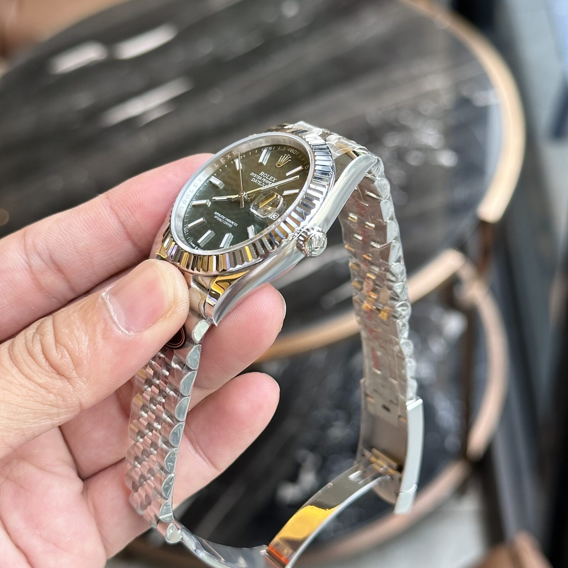 Rolex Replica Watch DateJust 126334 Green Fold Dial Clean Factory 41mm - Top club