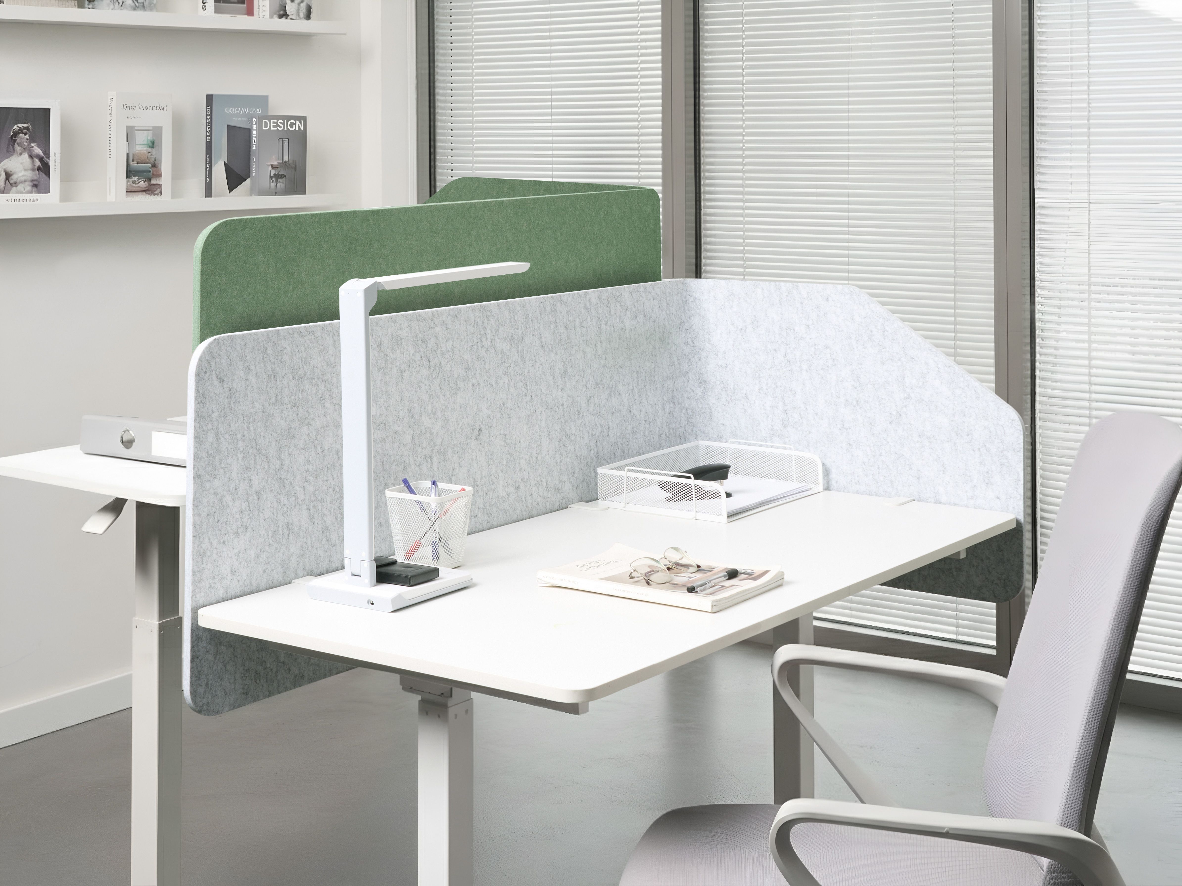 Desk Screen FOLDY Light Grey