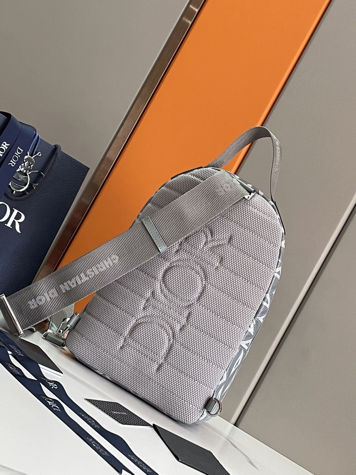 Mini Rider Sling Bag Black/Grey For Women‎ 12.5 in/ 32 cm CD 1ESBO038CDP_H43E1:1High-quality replica