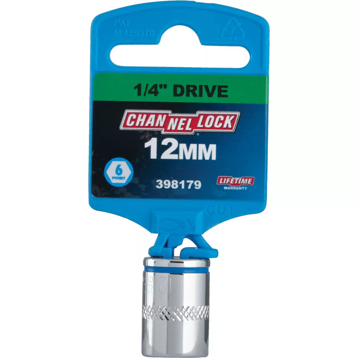 Channellock 1/4 In. Drive 12 mm 6-Point Shallow Metric Socket