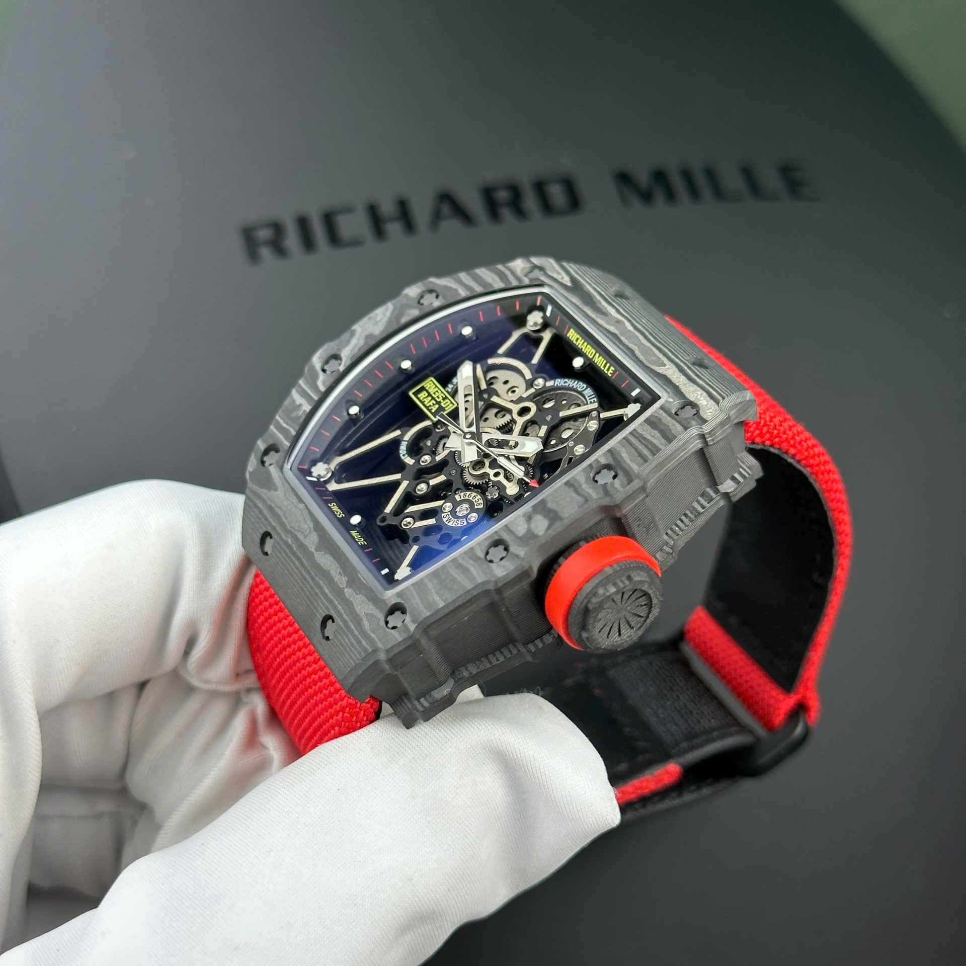 Richard Mille Replica Watches RM35-01 Rafael Nadal Carbon NTPT BBF Factory 44,5x50mm - Top club