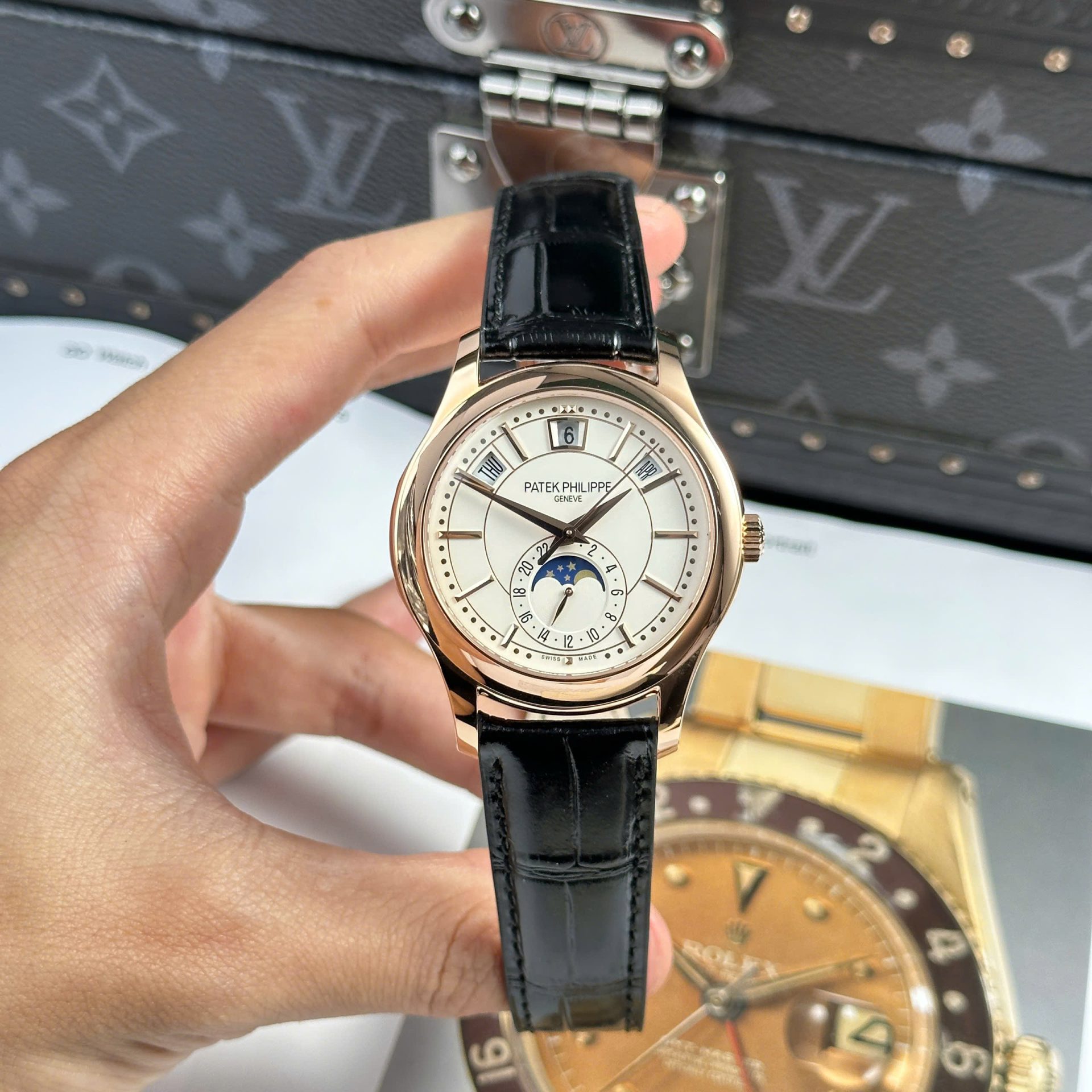 Patek Philippe Complications 5205R Replica 1:1 Watch Leather Strap 40mm - Top club