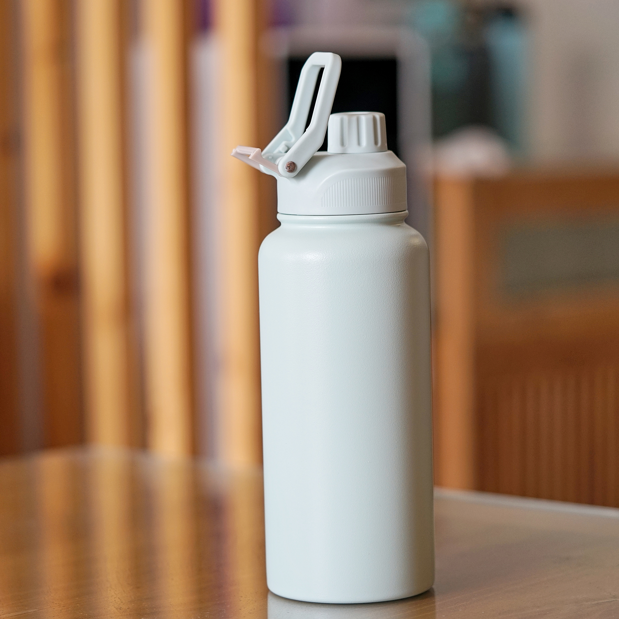 Luxury 1000ml Stainless Steel Vacuum Flask with Phone Holder Lid Thermal Insulation for Camping for Adults