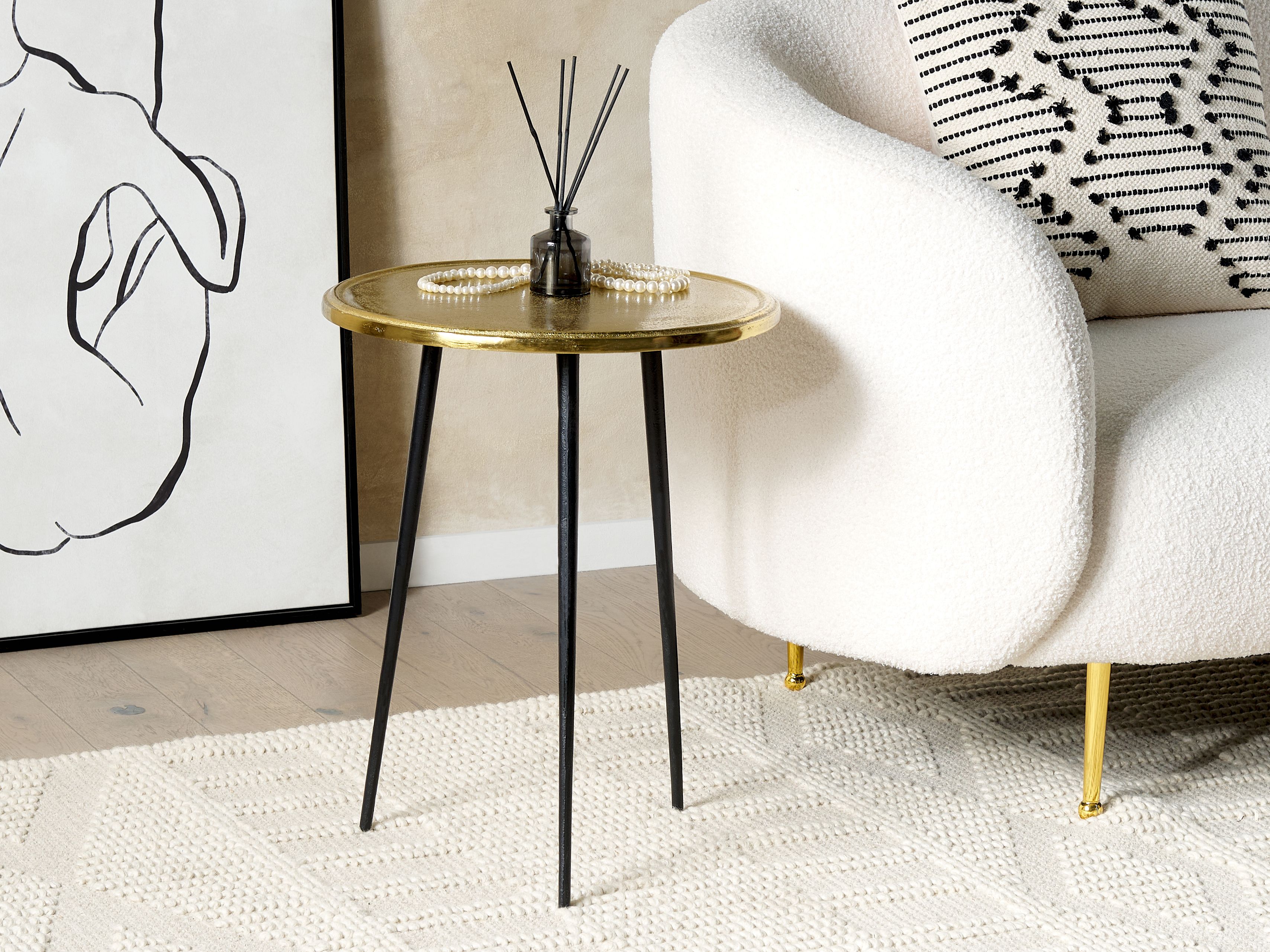 Side Table TELFER Metal Gold