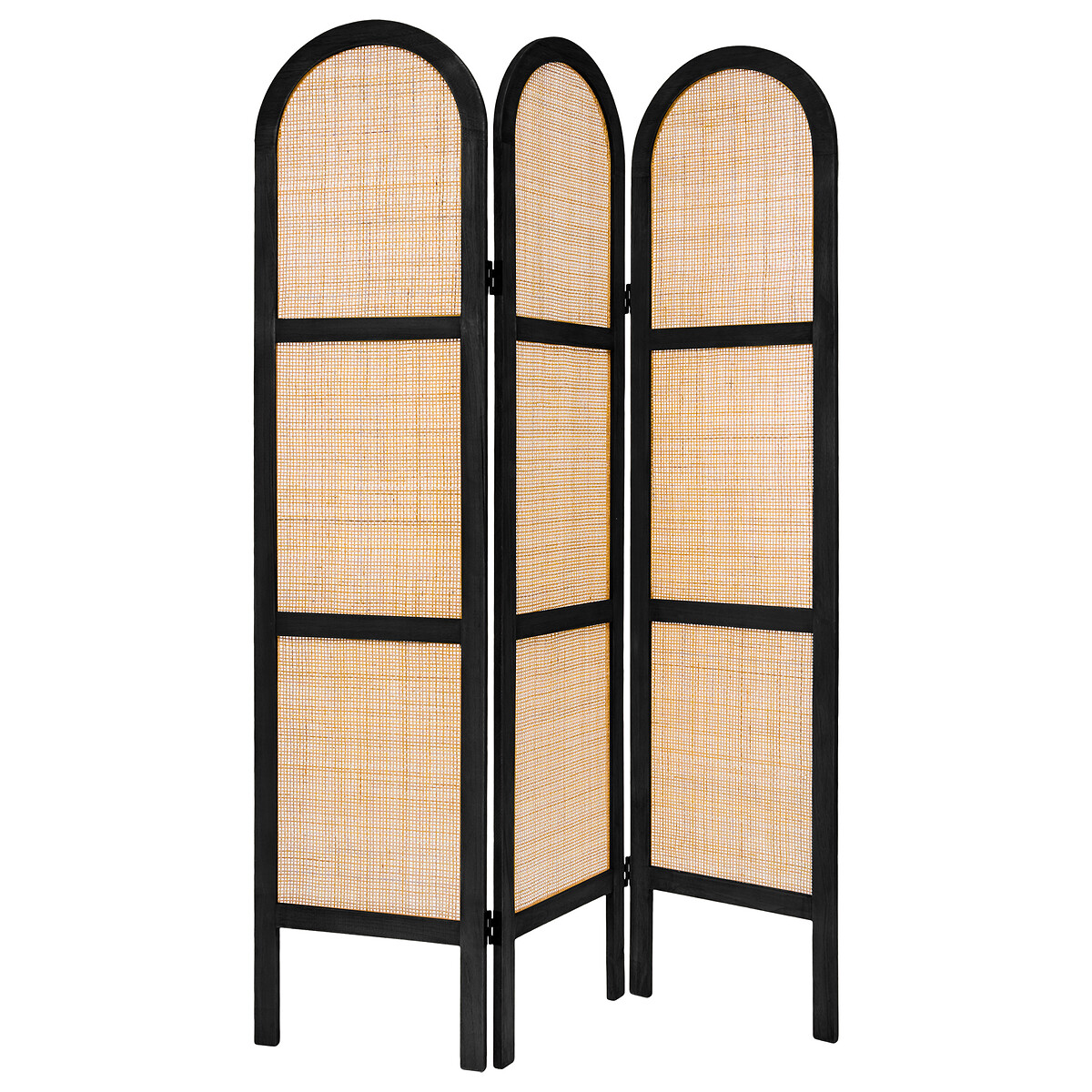 Cane screen "Sana" Black, 120x170 cm