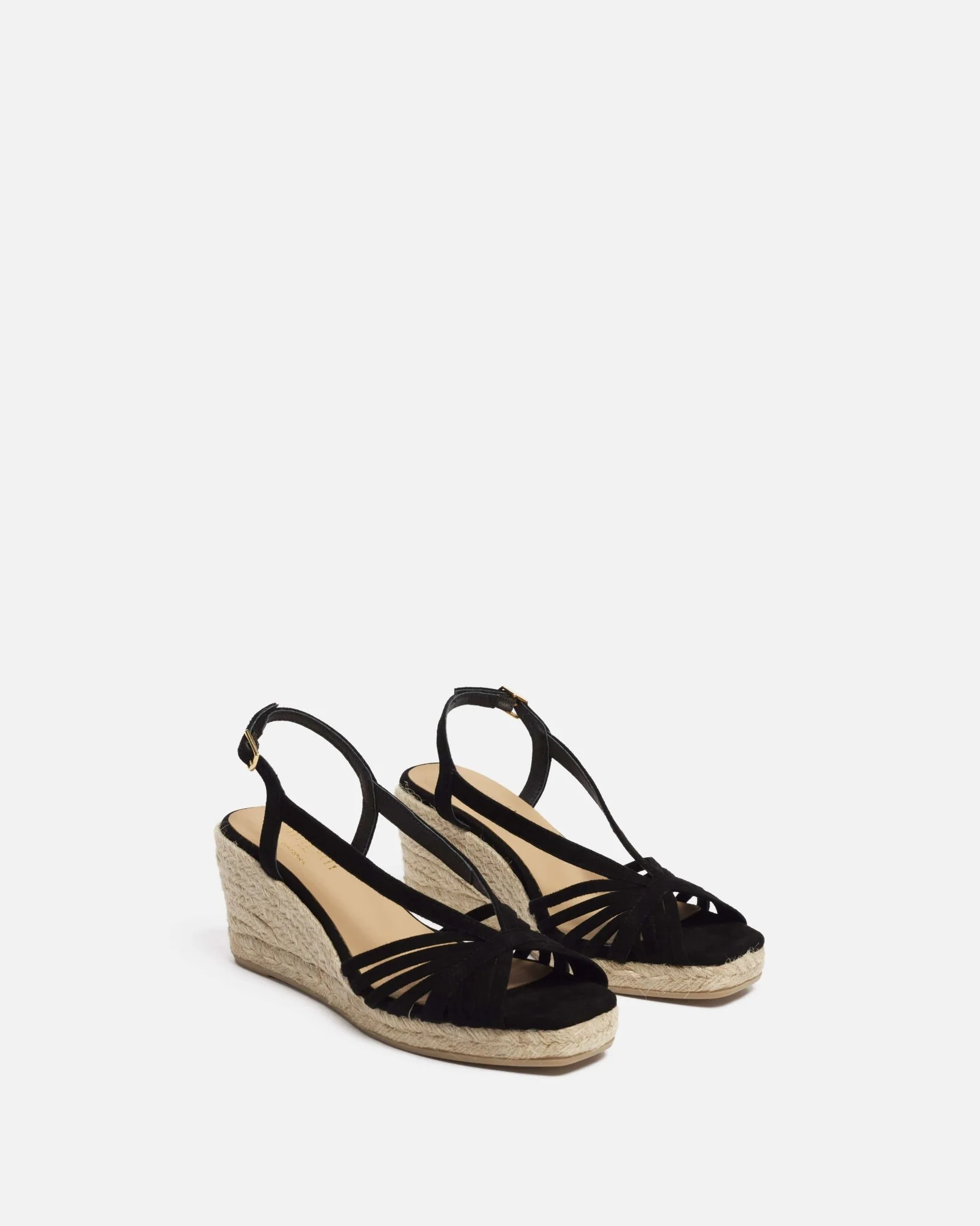 COMPENSEES TELMA/VEL - En cuir velours à talons noir