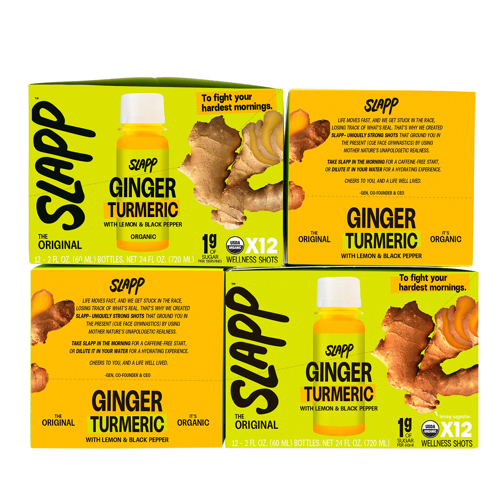 SLAPP Organic Ginger & Turmeric Daily Booster Shots 48-count - Image 3