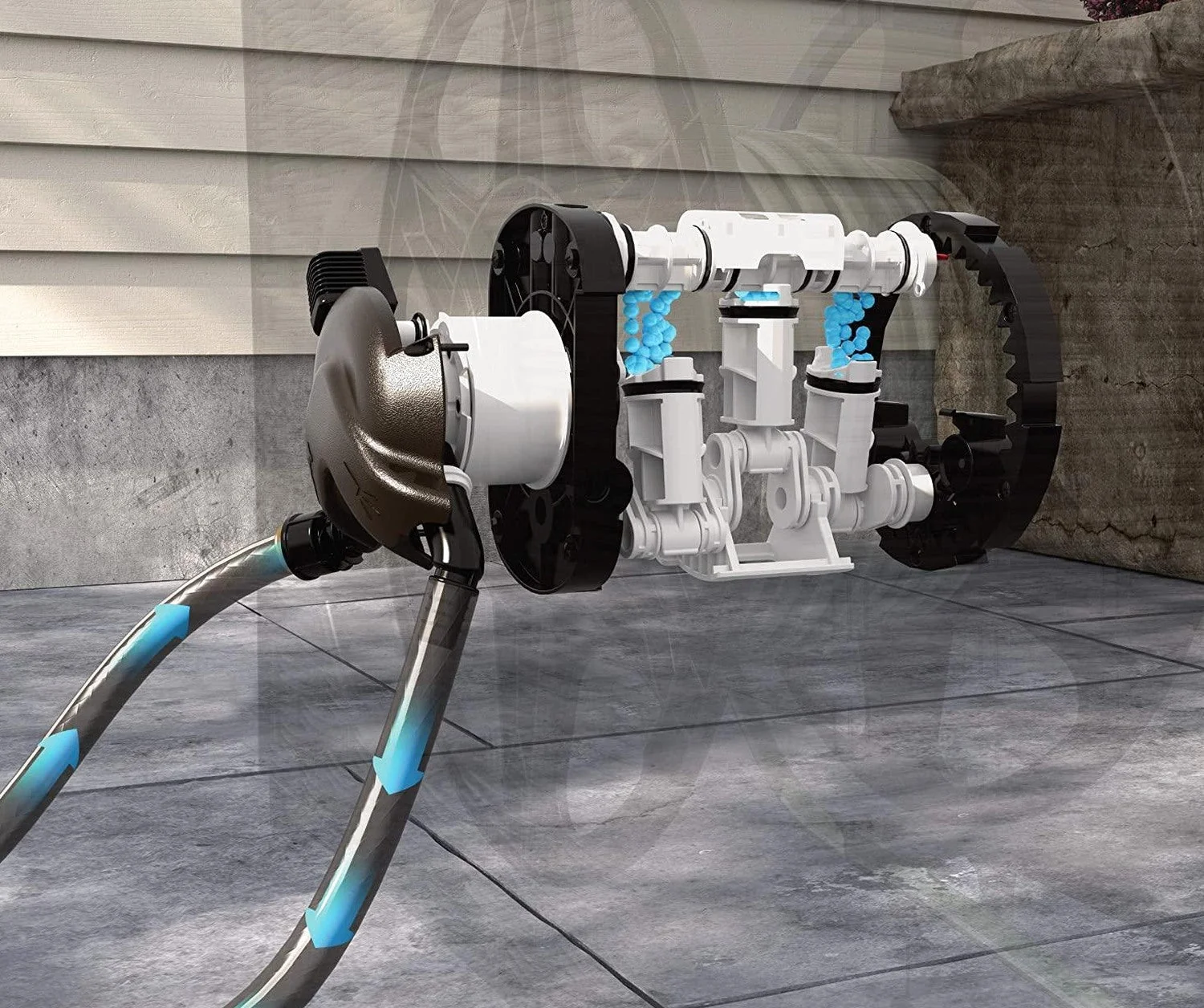 Suncast Aquawinder 125 ft Wicker Garden Hose Reel, Java - Image 3 Suncast Aquawinder 125 ft Wicker Garden Hose Reel, Java - Image 3