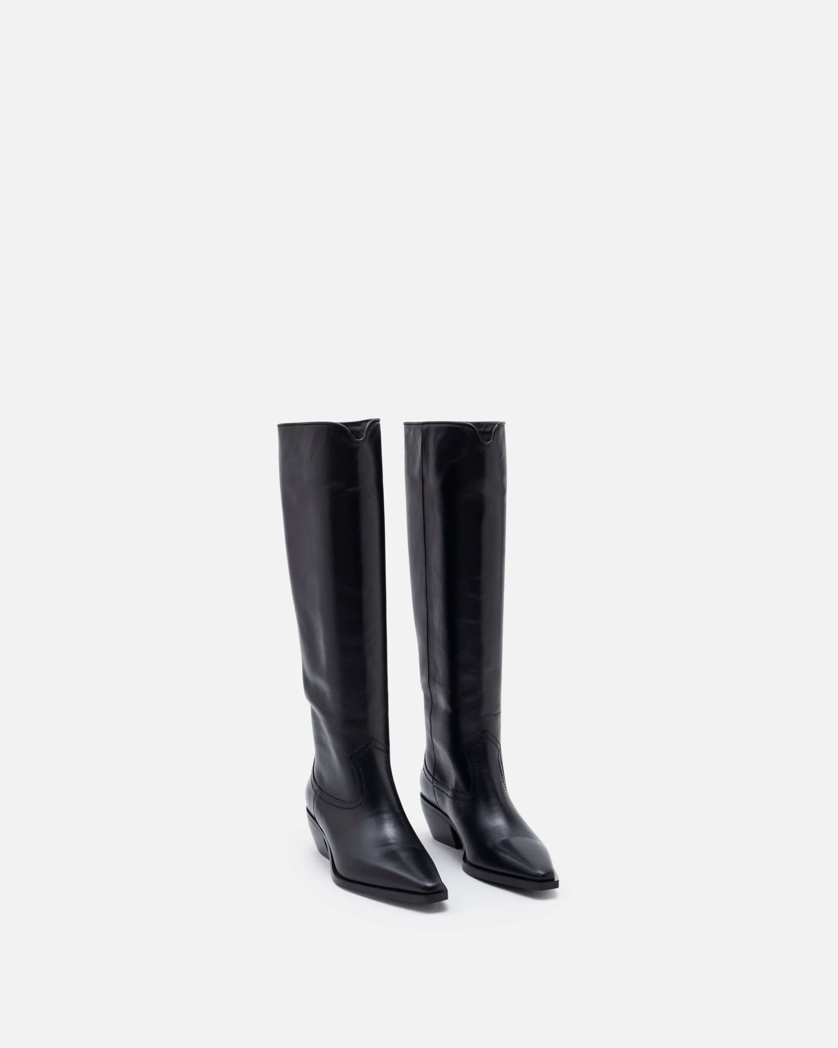 BOTTES FAYE - En cuir noir