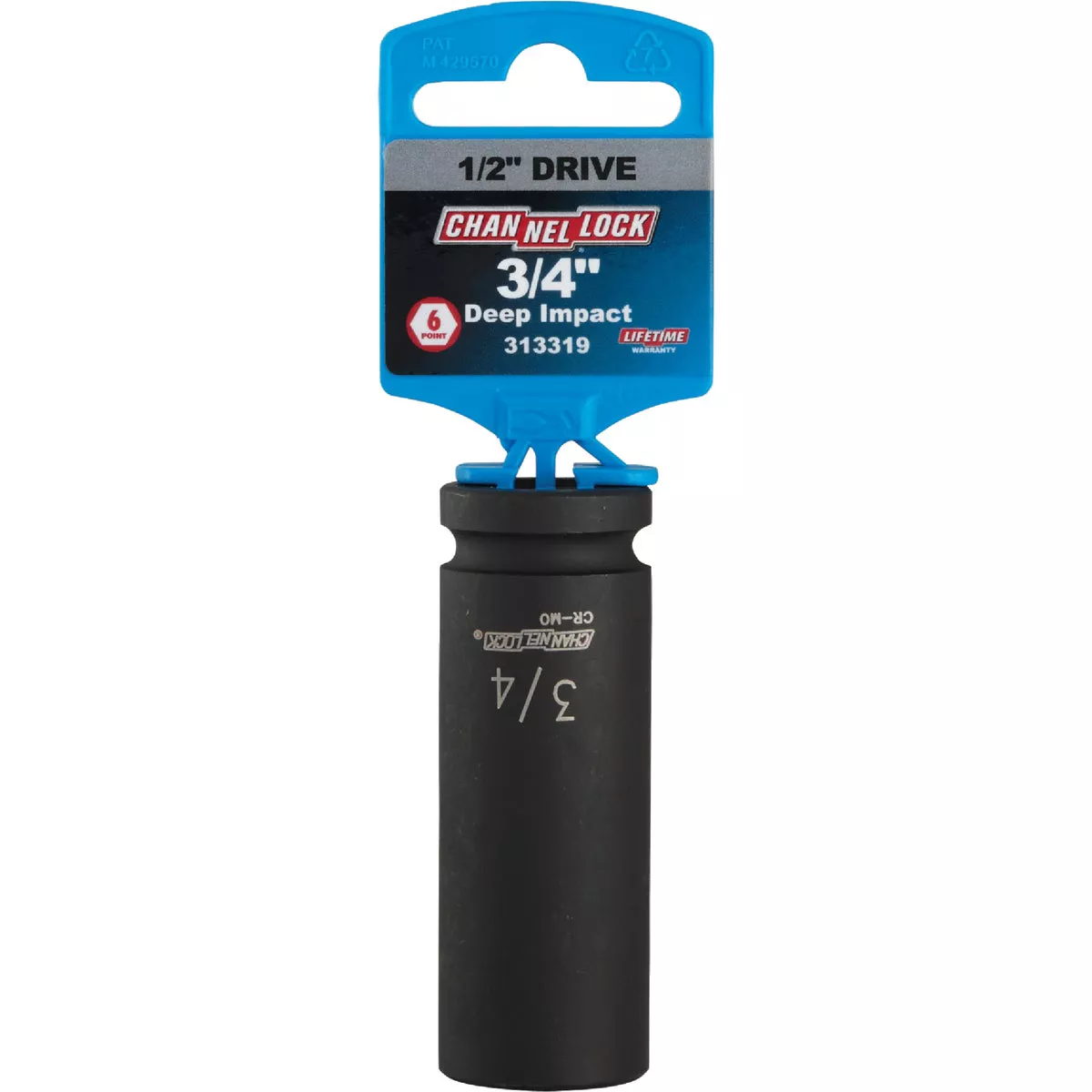 Channellock 1/2 In. Drive 3/4 In. 6-Point Deep Standard Impact Socket