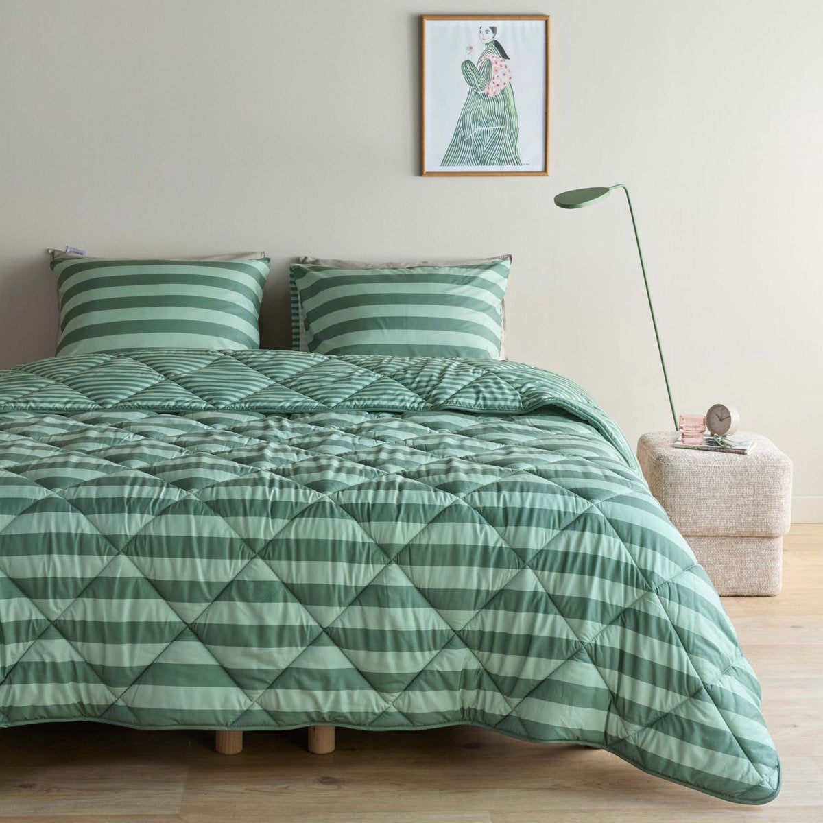 Ambiante Wasbaar Dekbed 140 x 200 cm - Ohana Green