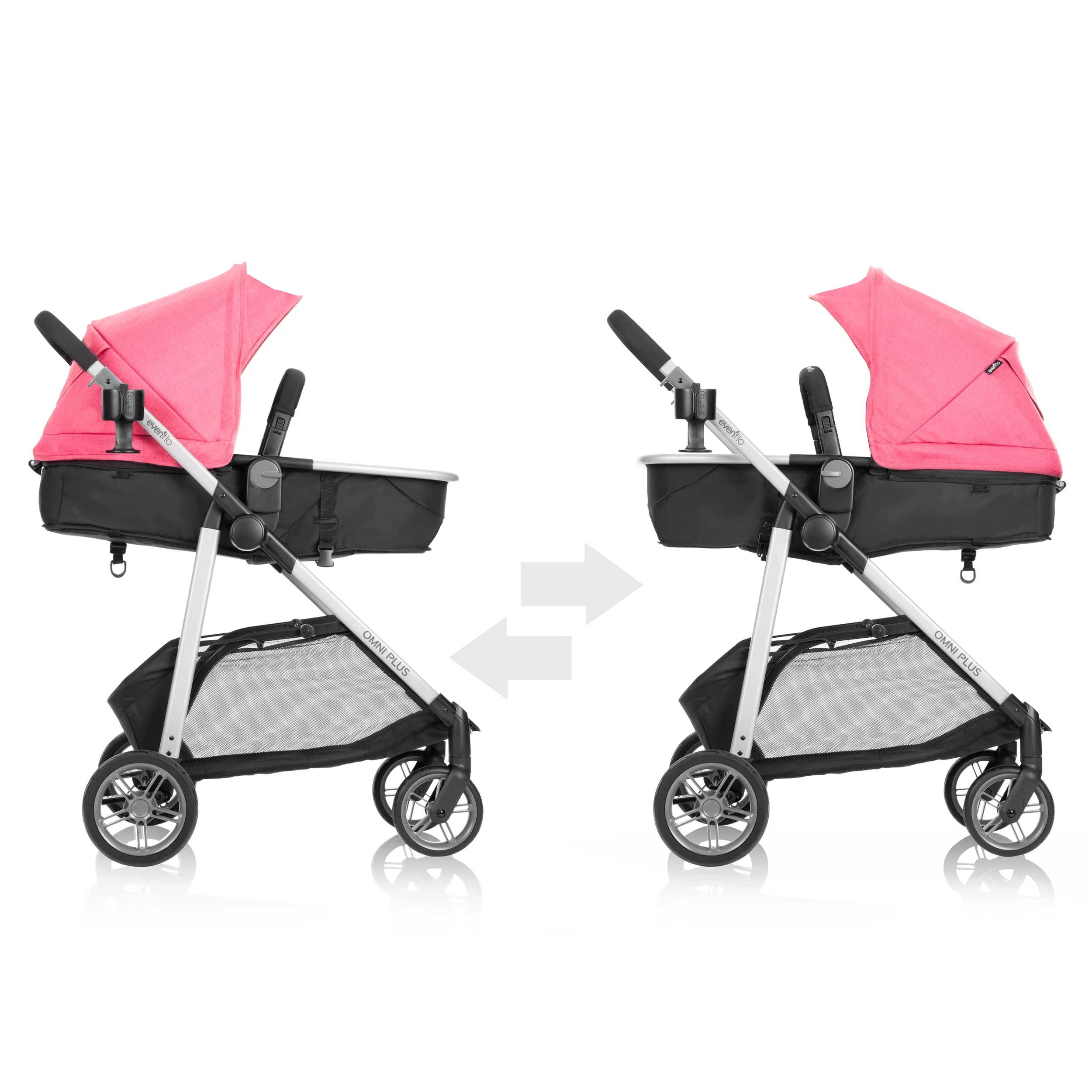 Evenflo Omni Plus Modular Travel System with LiteMax Sport Infant Car Seat, Mylar Gray, Unisex - Image 59
