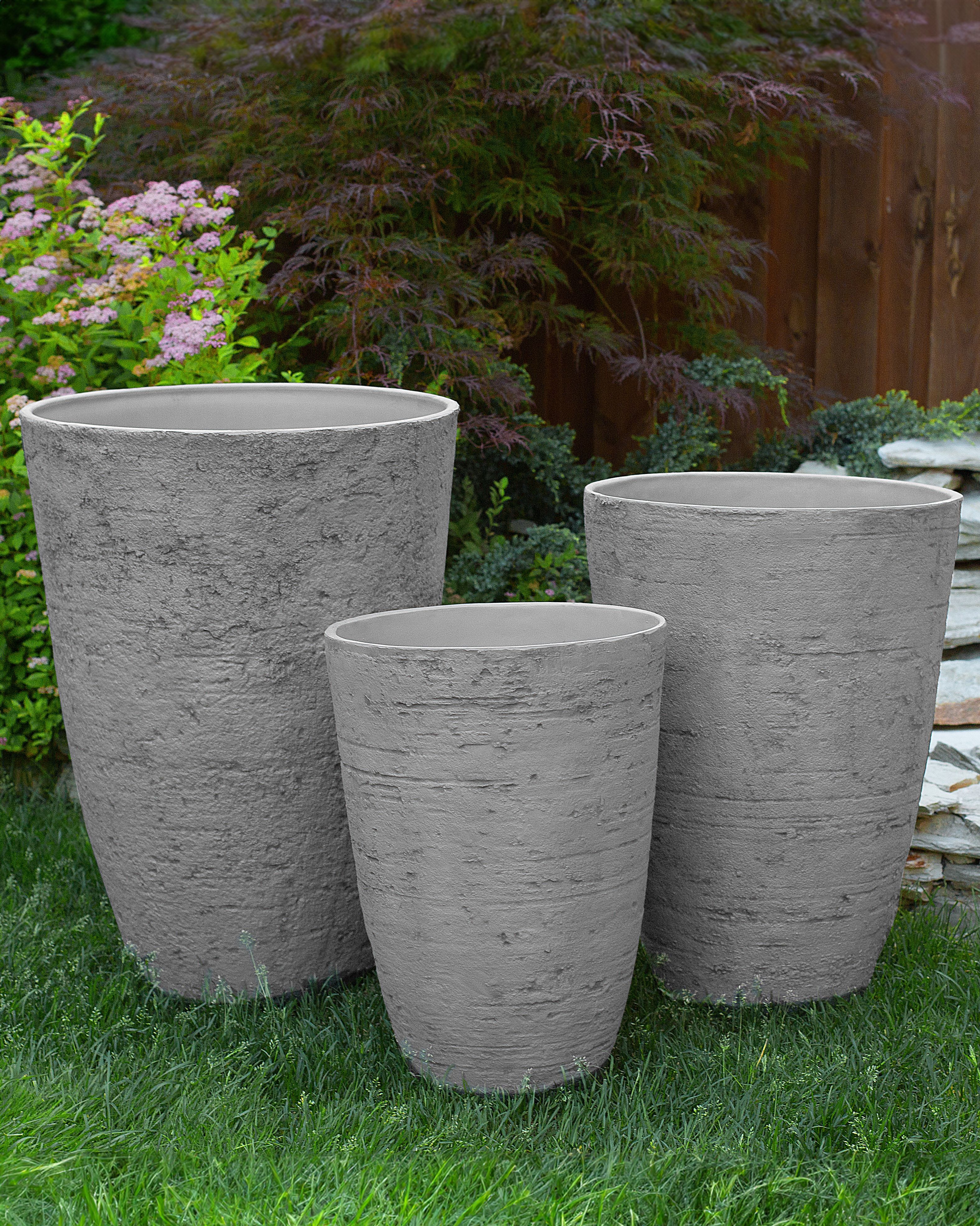 Plant Pot CAMIA 43 cm Grey