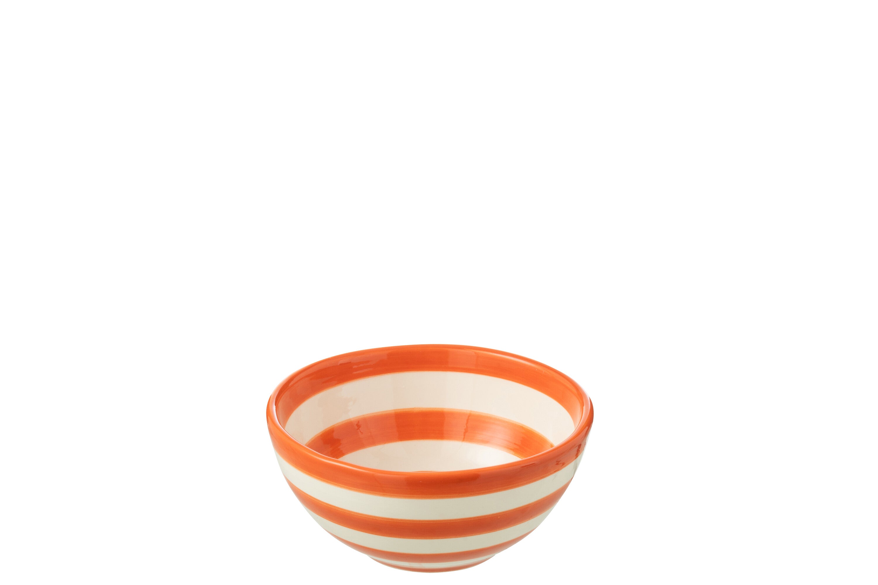 J-Line kom Granada Stripes High - keramiek - wit oranje - sm