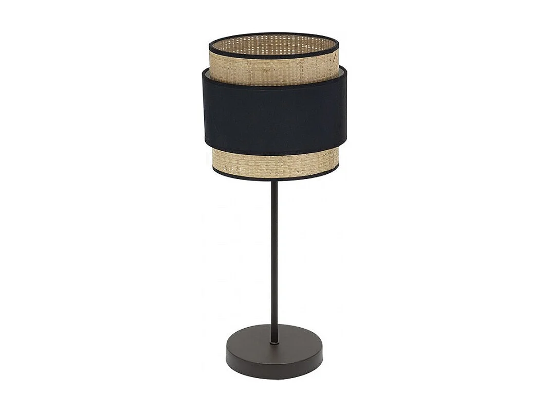Modèle de bureau noir / naturel Kandy 1xE FABRILAMP