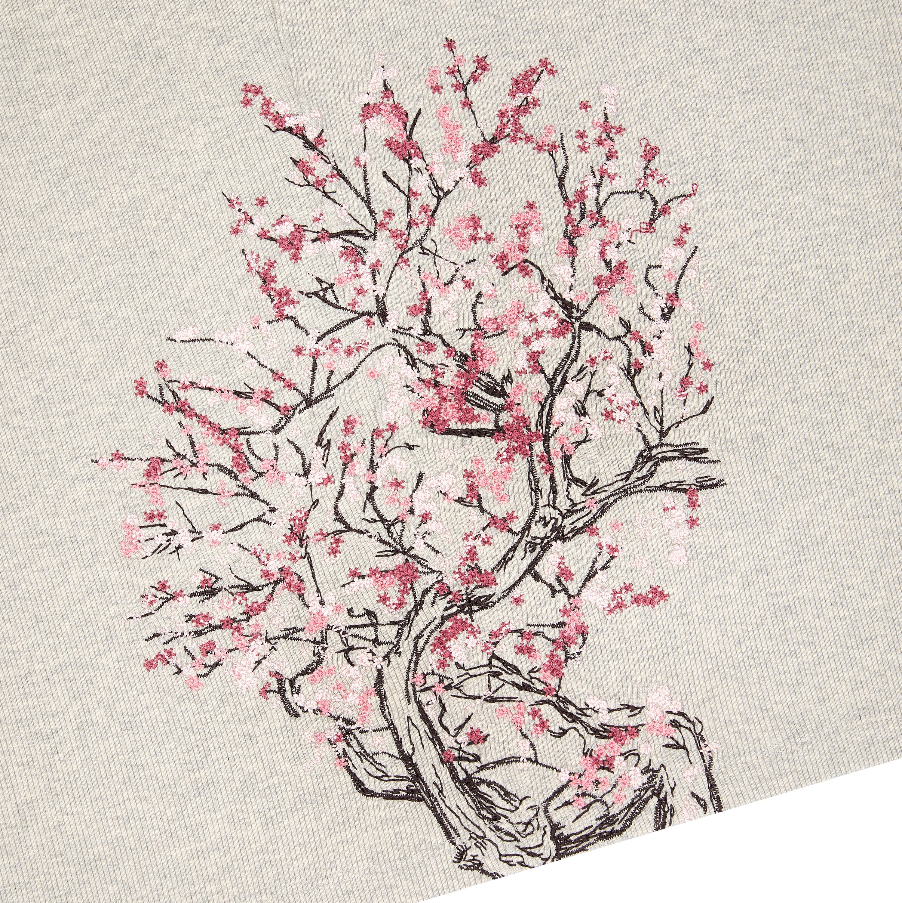 "blossom v3" ribbed T Shirt grey