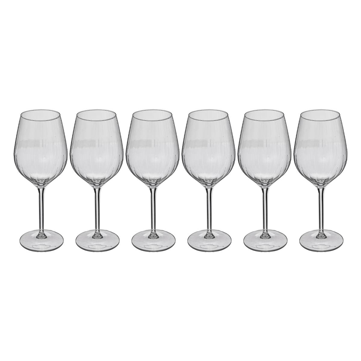 Set of 6 water glasses "Volta" 530 ml, Transparent