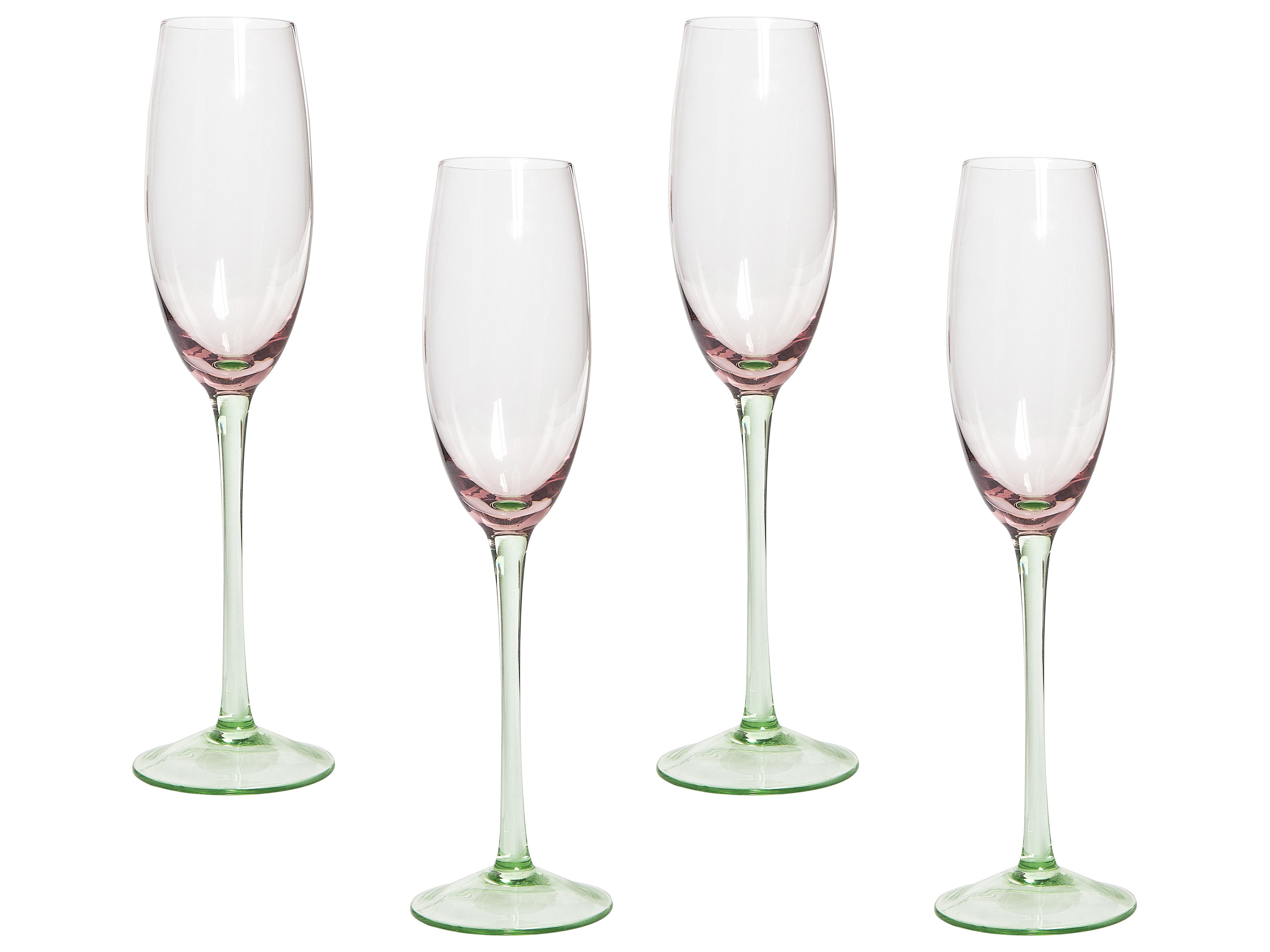 Set of 4 Champagne Flutes DIOPSIDE 200 ml Pink