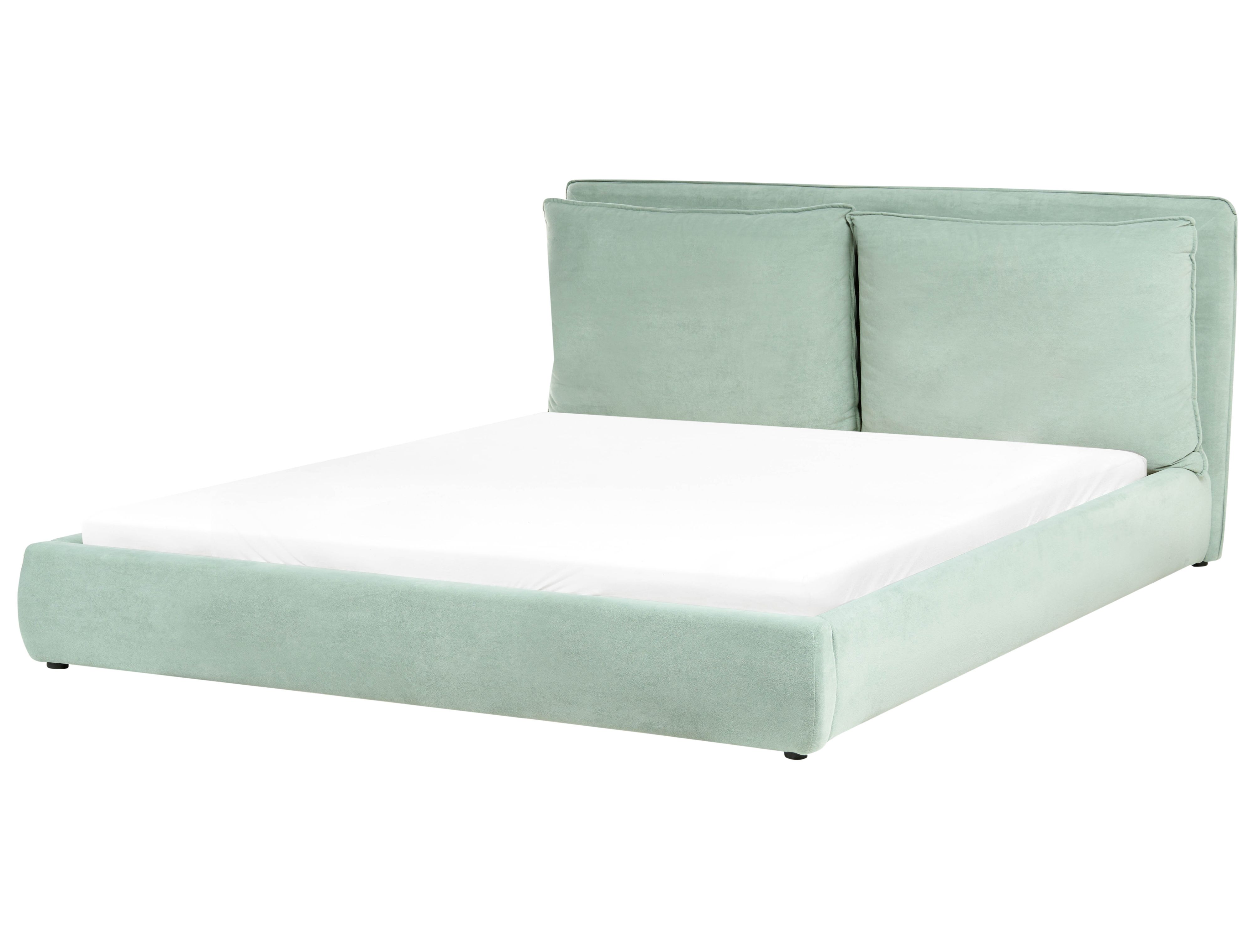 Bed Velvet BAJONNA 180 x 200 cm (EU Super King) Mint Green