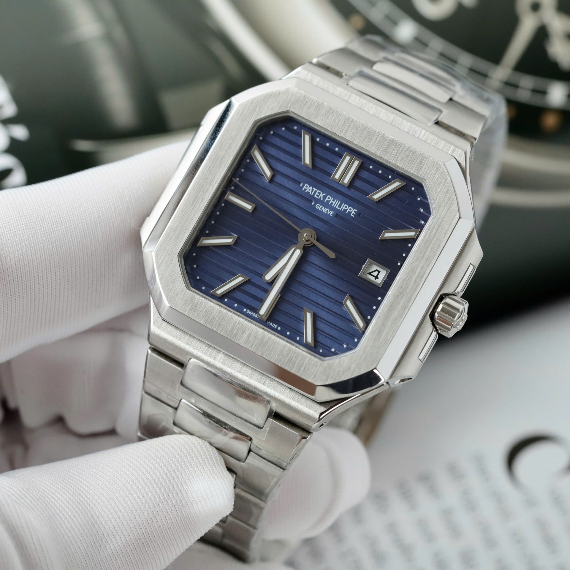 Patek Philippe Best Replica Watches Cubitus 5821 Blue Dial Automatic Movement TW Factory 45mm - Top club