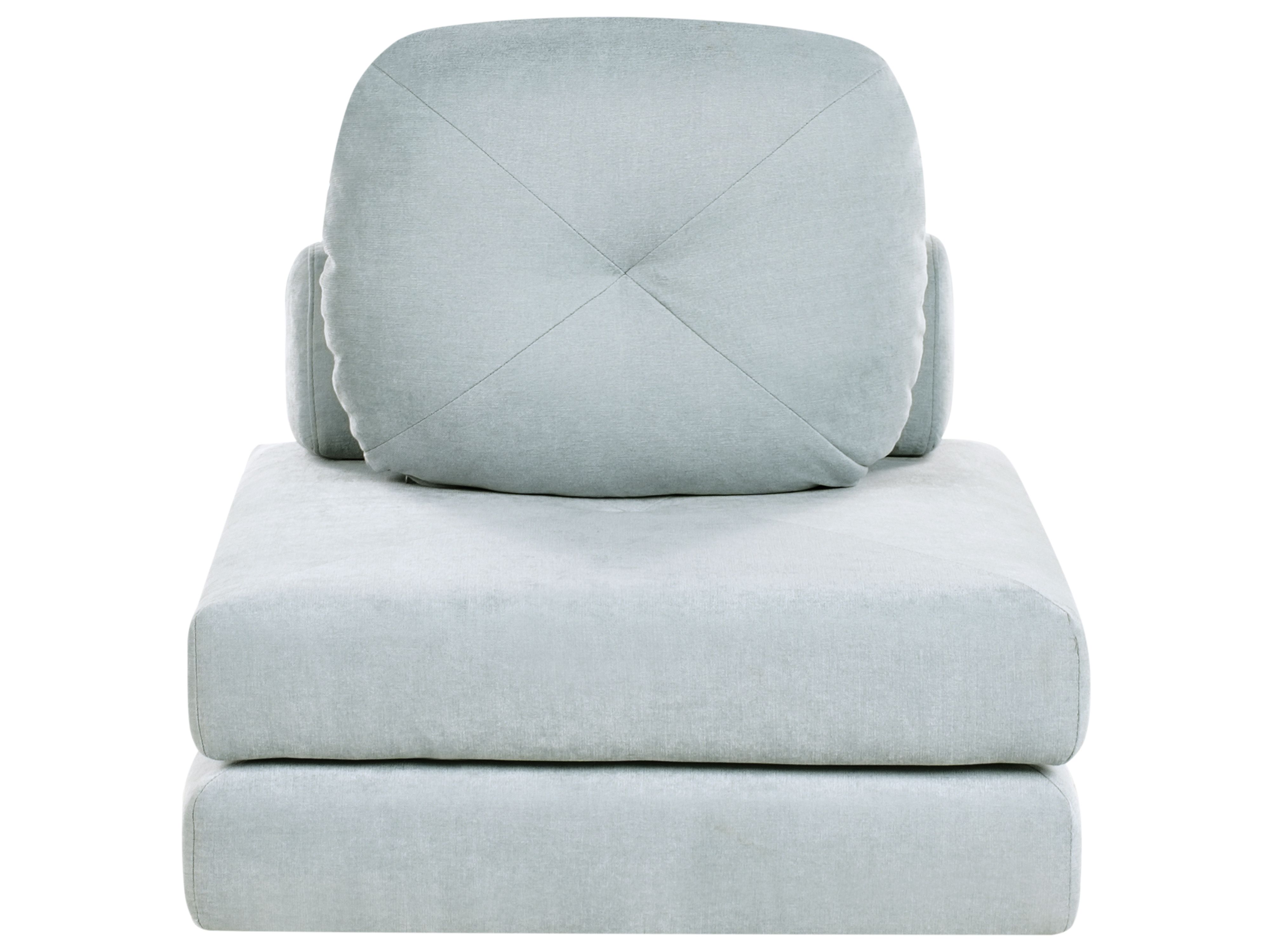 Single Sofa Bed OLDEN Chenille Light Blue