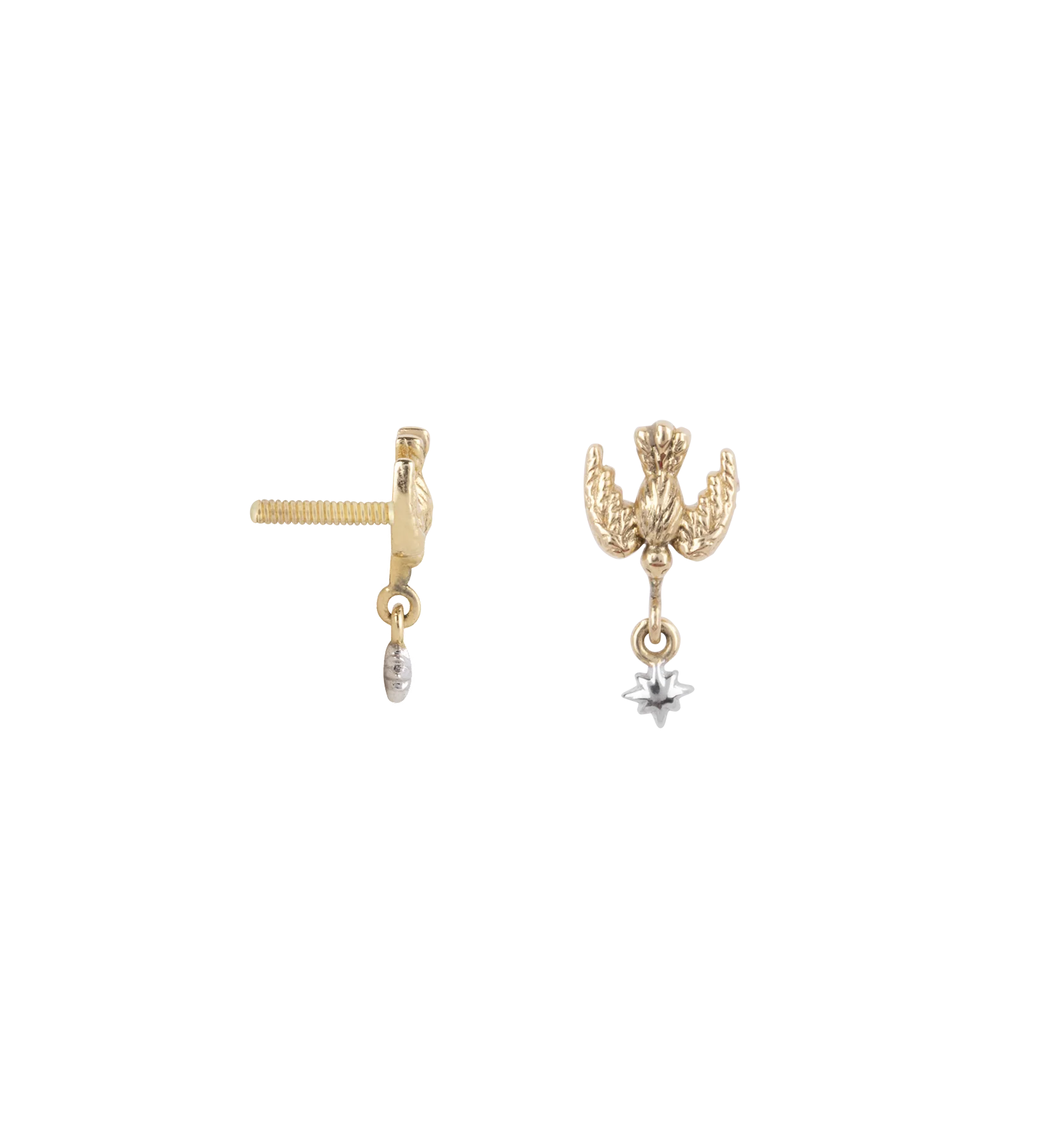 Love Bird Piercing Front 14K