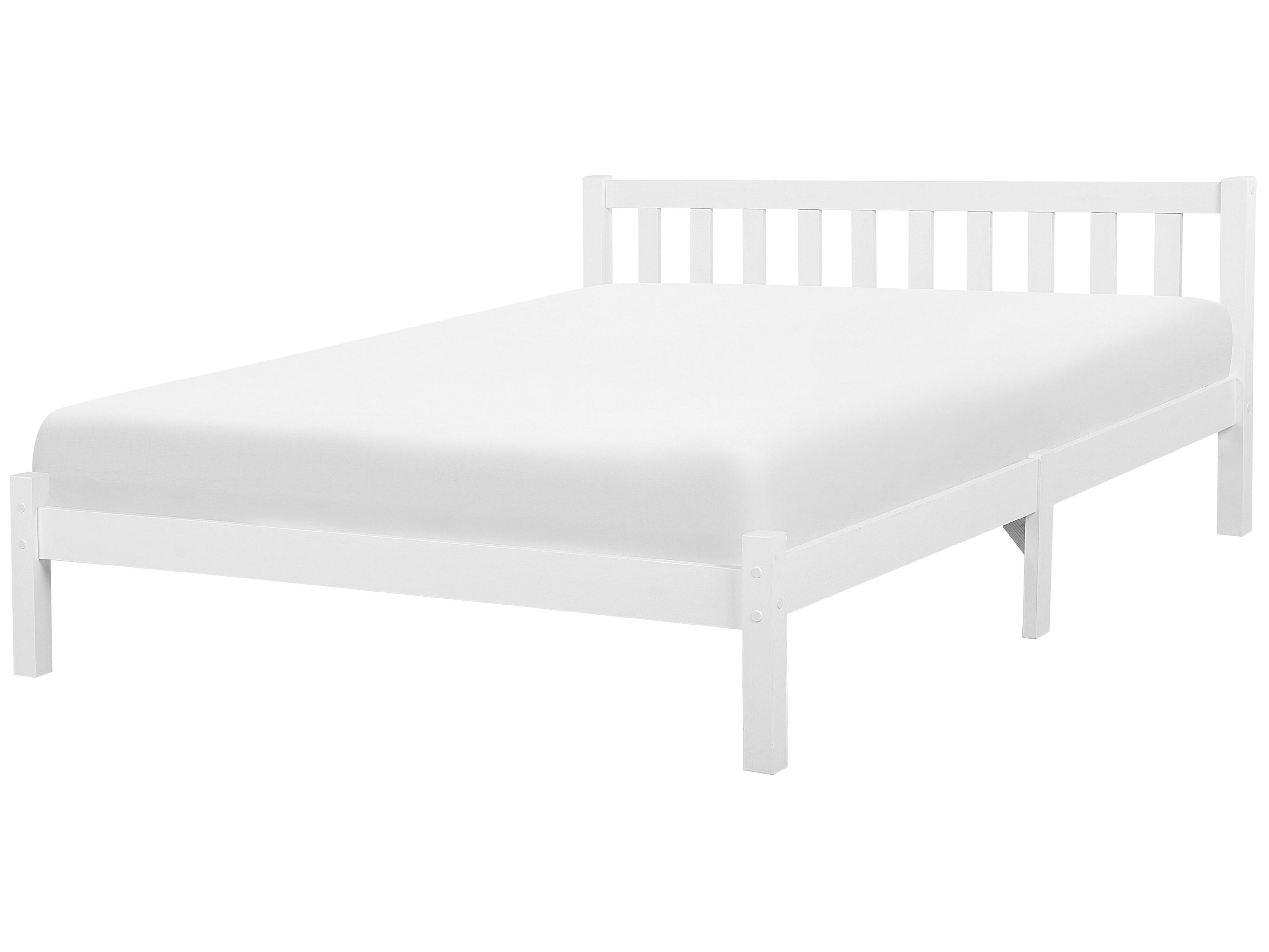 Bed Pine Wood FLORAC 180 x 200 cm (EU Super King) White