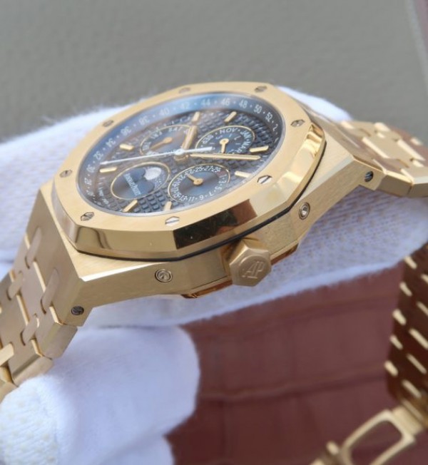 Replica Audemars Piguet JF Royal Oak 41mm 26574 YG Blue Dial White Hand A5134 - Top club