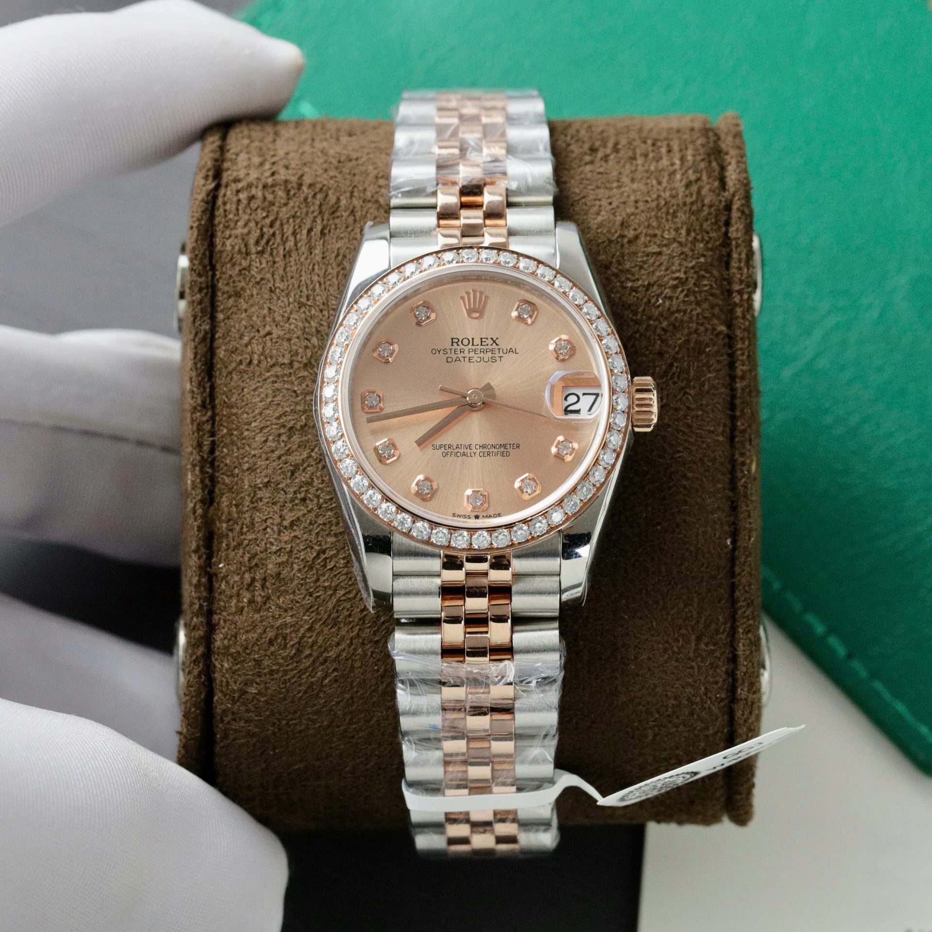 Rolex DateJust Replica Watch Custom Moissanite Diamonds Hong Kong 31mm - Elite Watch Atelier