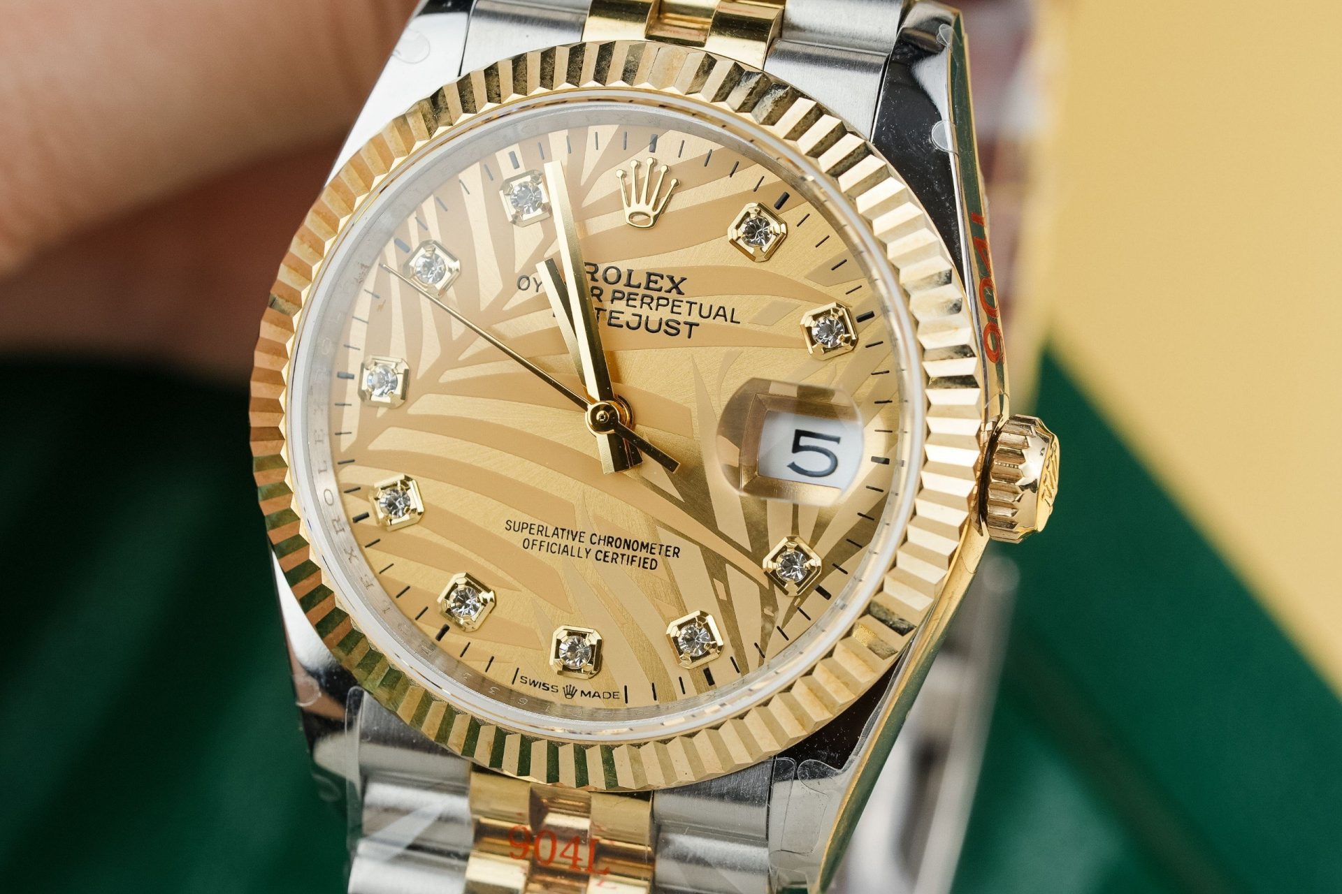 Rolex Replica 1:1 Watch DateJust 126233 Gold Wrapped Dial Stone GM Factory 36mm - Elite Watch Atelier