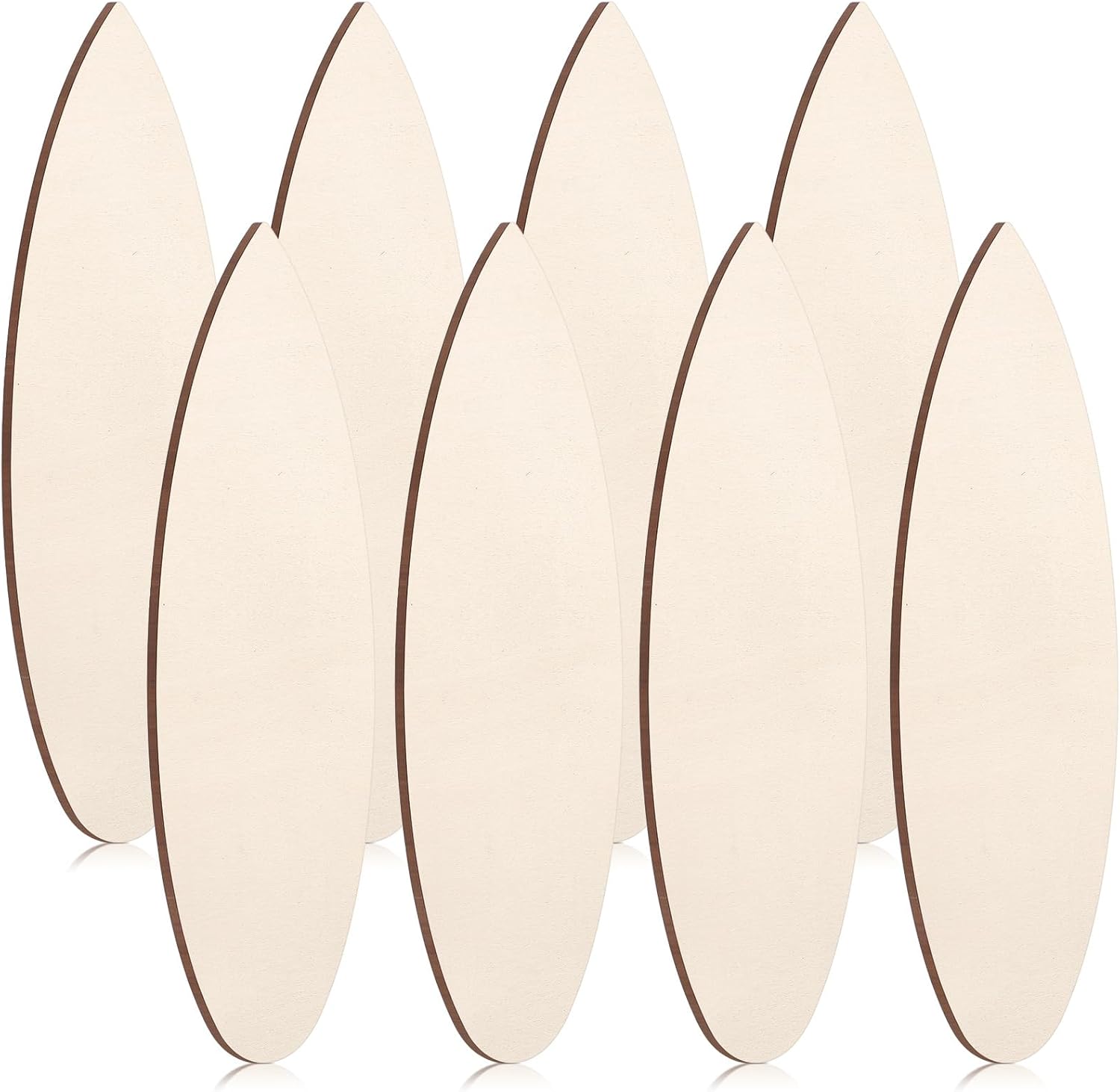Sratte 16 Pcs Wood Surfboard Blanks Surf Boards for Decorating Unfinished Surfboard Wall Cutouts DIY Craft Sign for Art Creation Graffiti Painting Home Hanging Decoration (13.78 x 5.51 Inches,Wood)