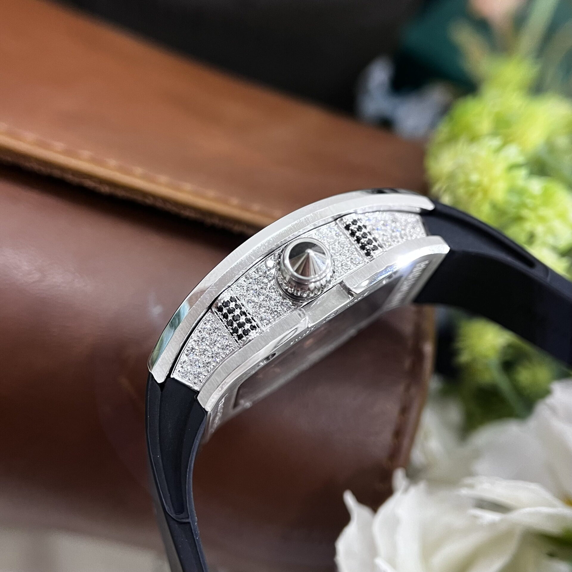 Richard Mille Fake Watch RM007 Red Dial Rubber Strap 36mm - Top club