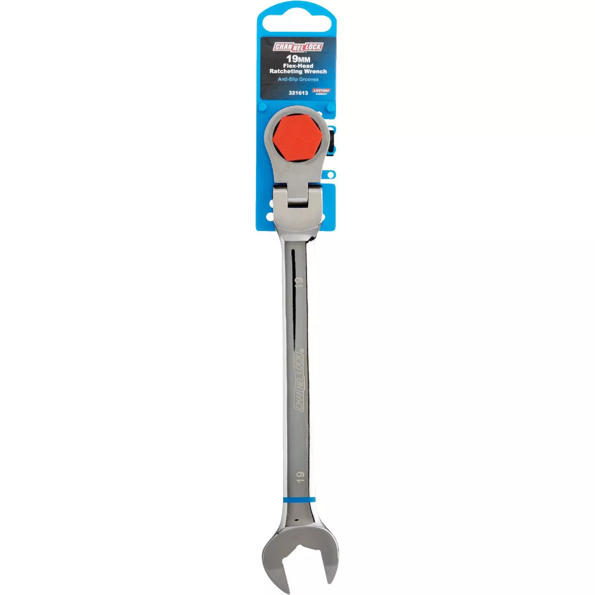 Channellock Metric 19 mm 12-Point Ratcheting Flex-Head Wrench