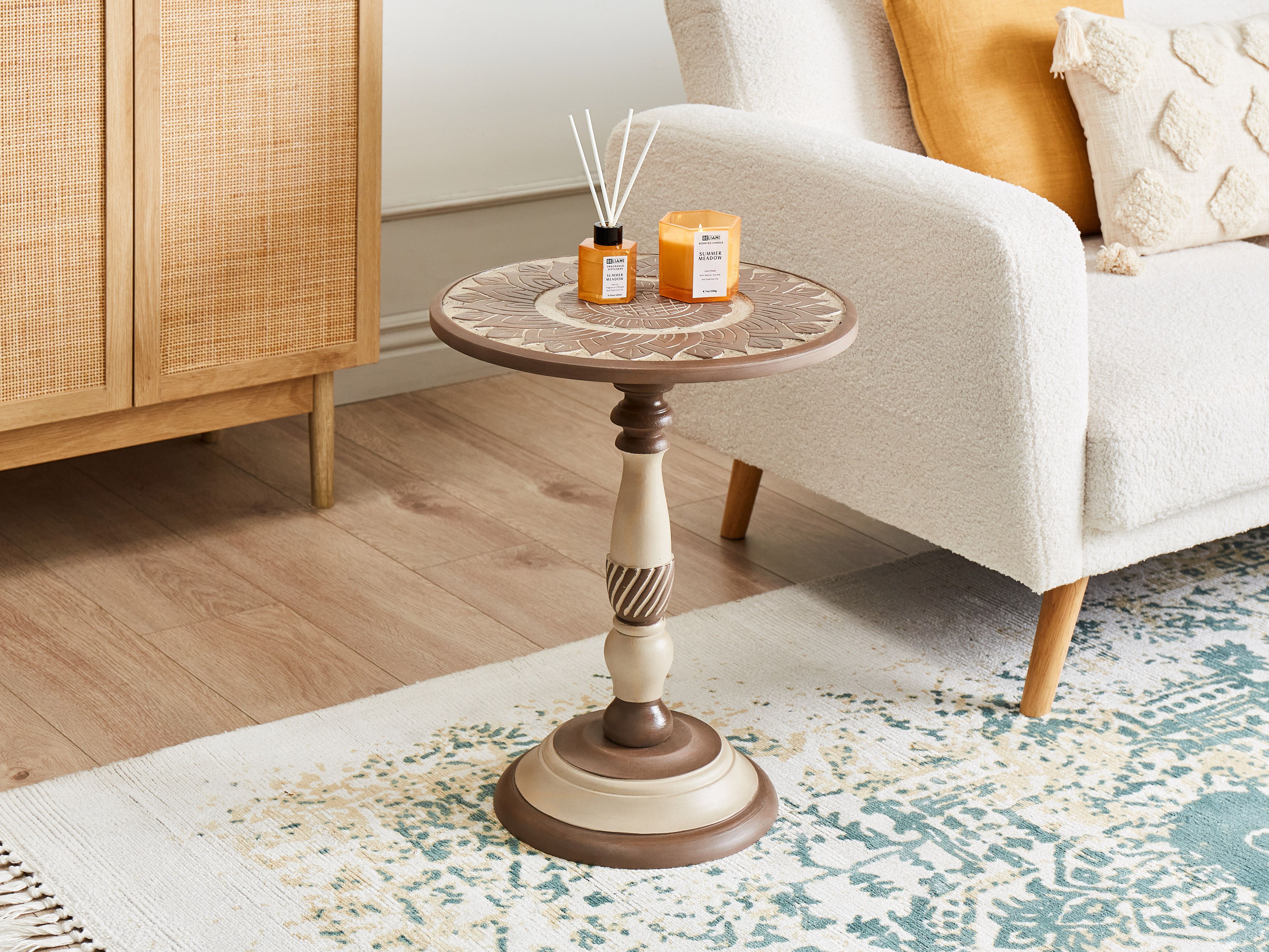 Side Table EULO Mango Wood Brown