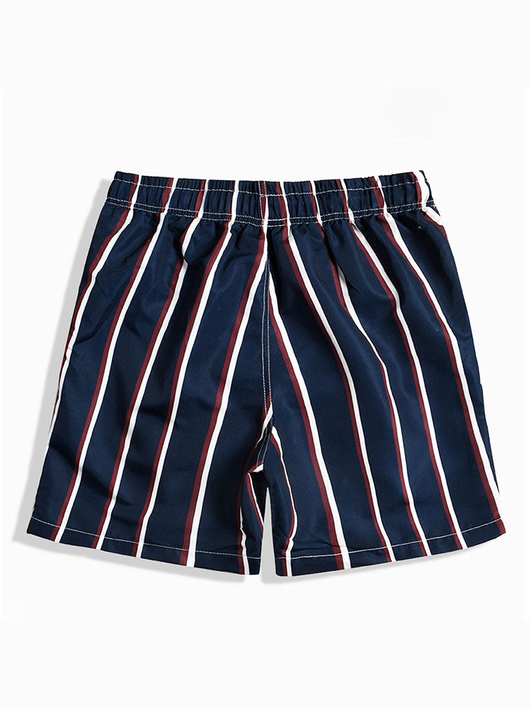 Striped Print Swim Shorts