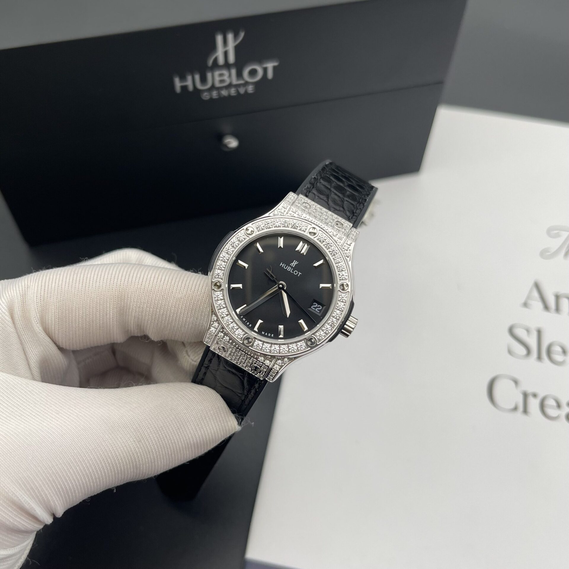 Hublot Classic Fusion Replica Watches Womens Black Dial HB Factory 33mm - Top club