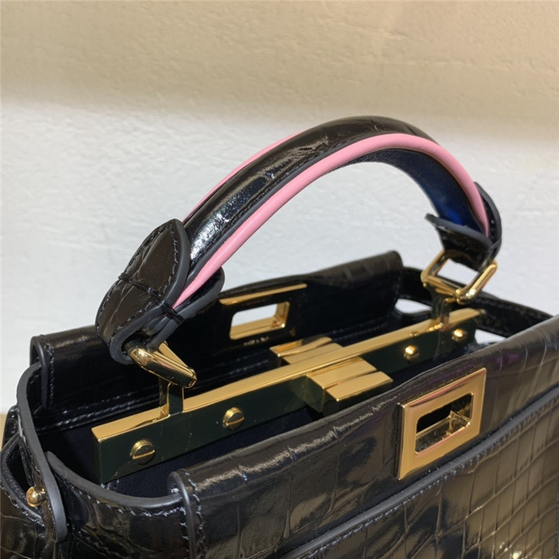 Fendi Peekaboo Mini Leather Tote - Replicaclubs