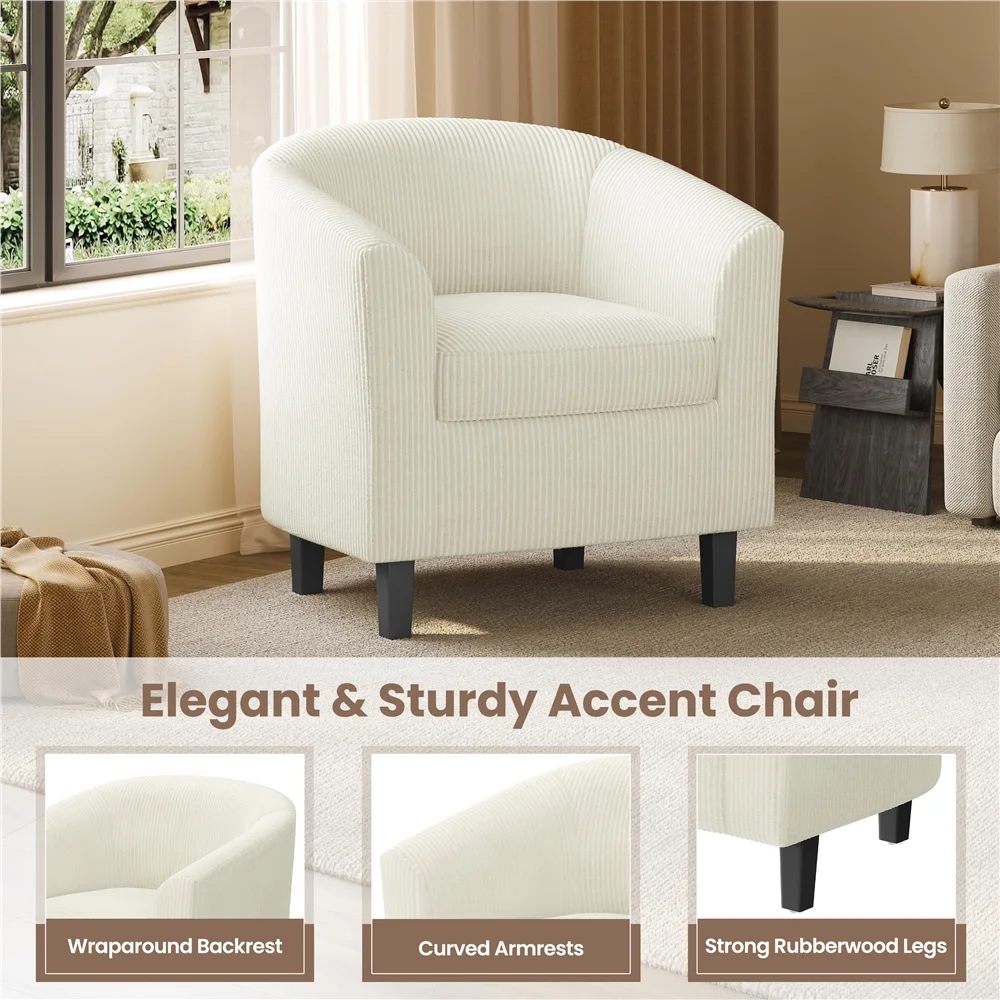 Renwick Faux Leather Barrel Accent Chair for Living Room, Set of 2, Black - Image 21
