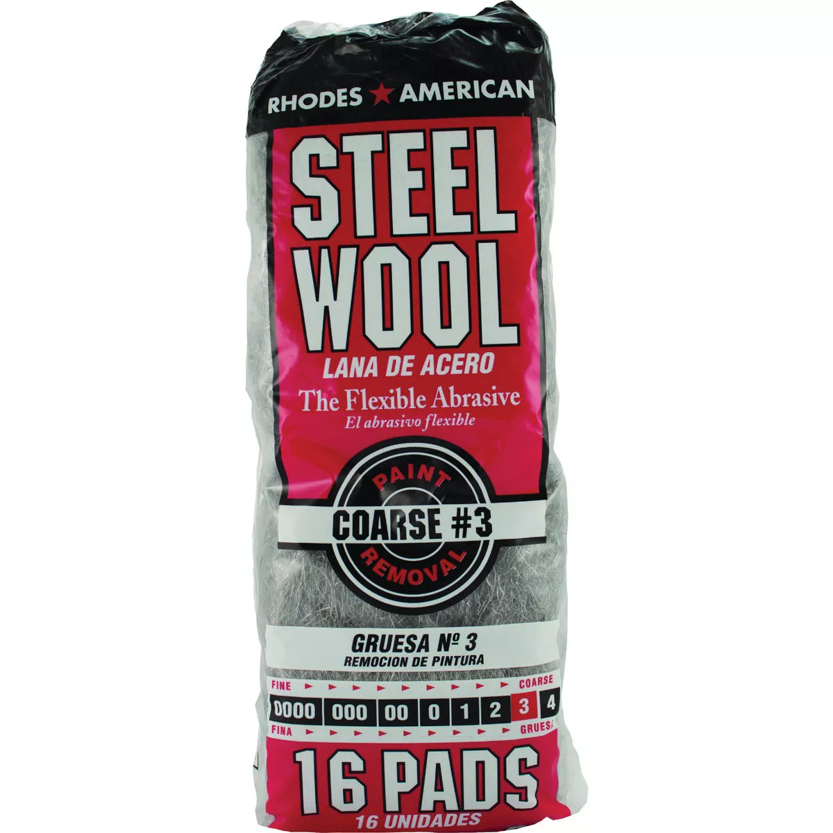 Homax Rhodes American #3 Paint Removal Steel Wool (16-Pack)