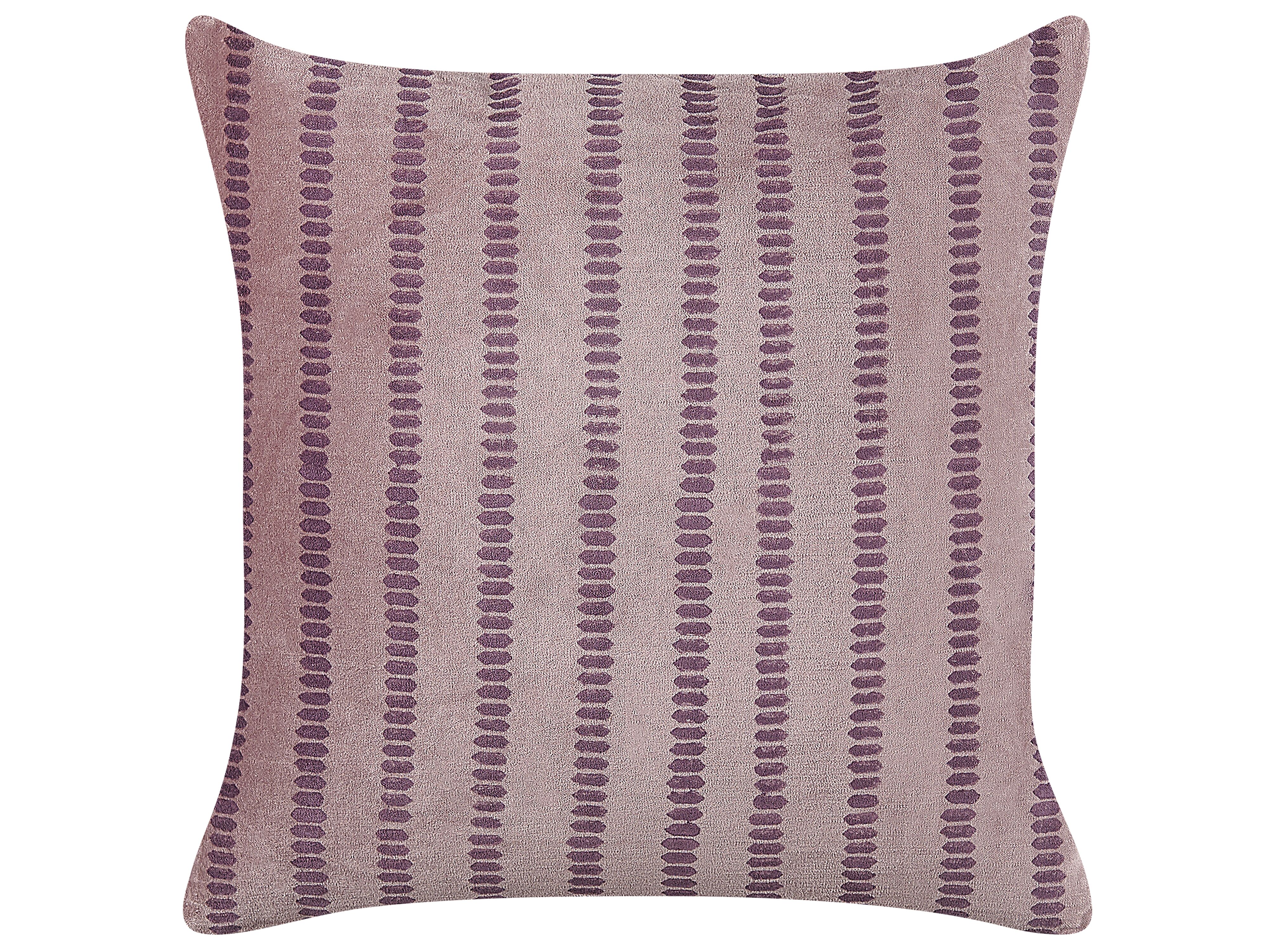 Throw Cushion AGAPANTHUS Velvet 45 x 45 cm Pink Striped