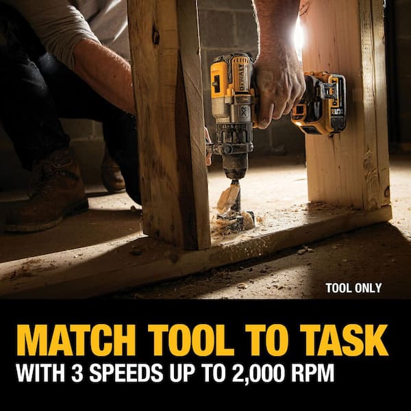 20V MAX XR Cordless Brushless 3-Speed 1/2 in. Hammer Drill (Tool Only) - Image 7