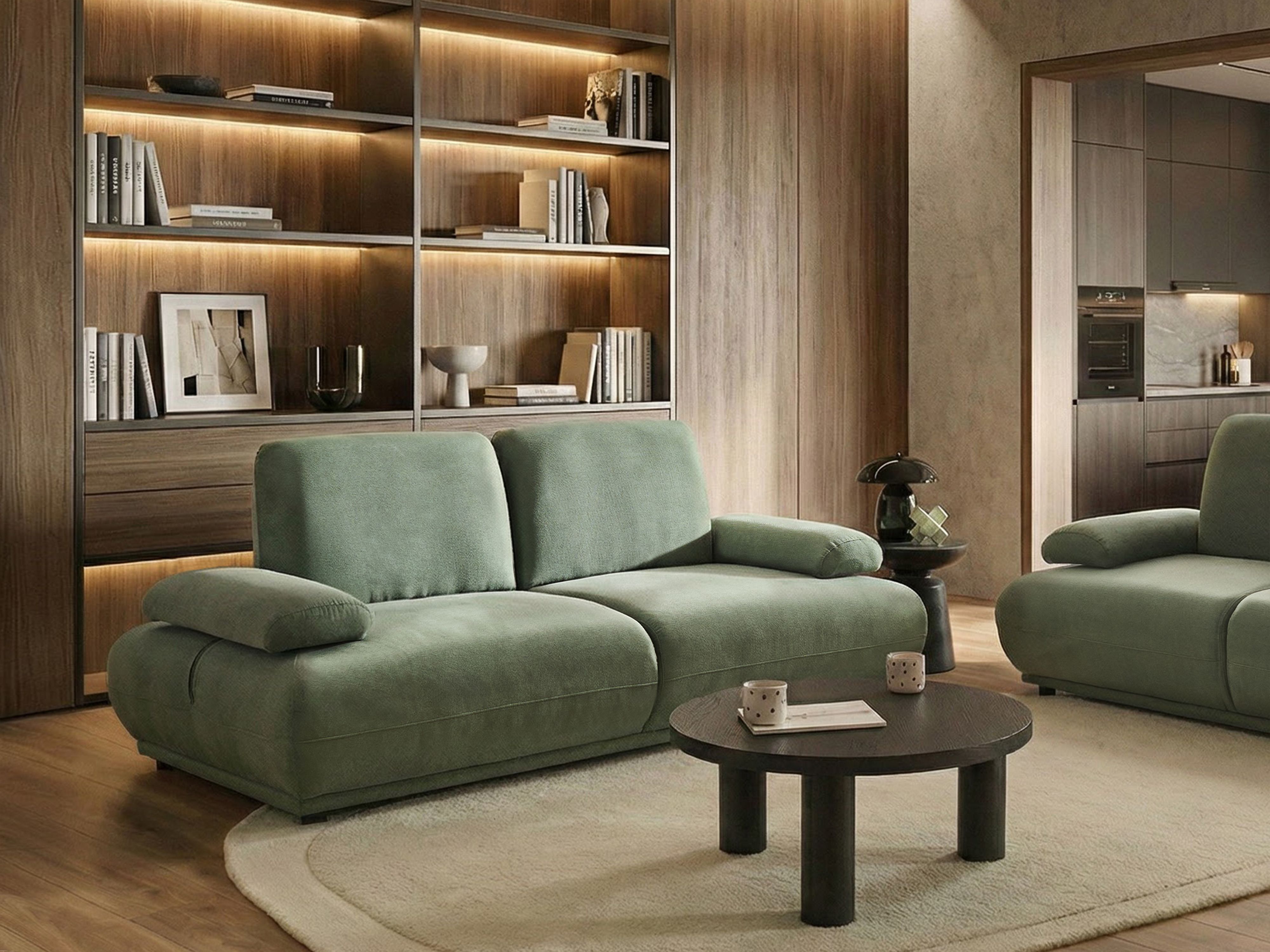 Sofa 3 Seater NACKA Light Green