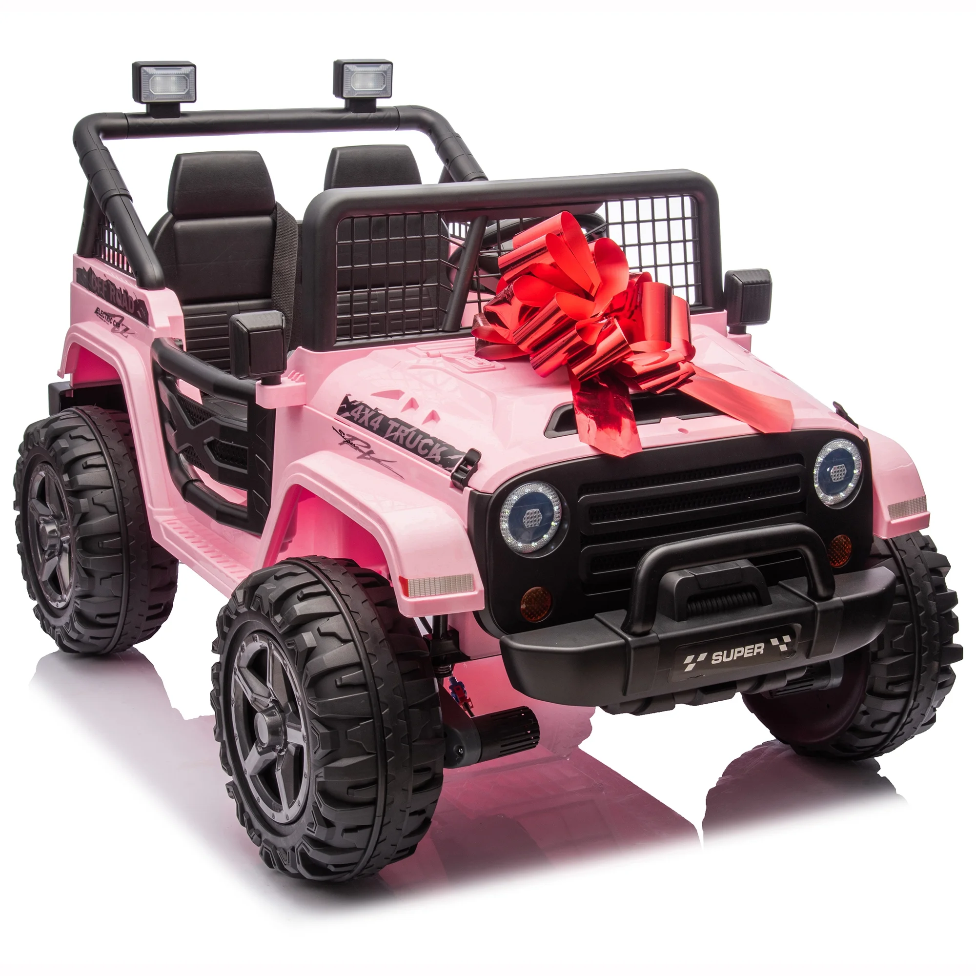 Joyracer 4WD 24 Volt Ride on Toys, 2 Seater Power Car wheels UTV with 800W Motors, Remote Control, Bluetooth Music, Spring Suspension, LED Light, Pink - Image 48
