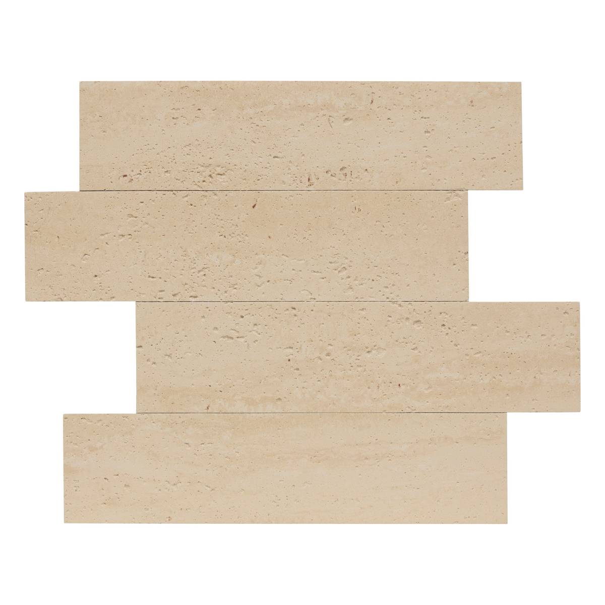 Set of 2 travertine effect wall stickers "Cary" Beige, 30x38 cm