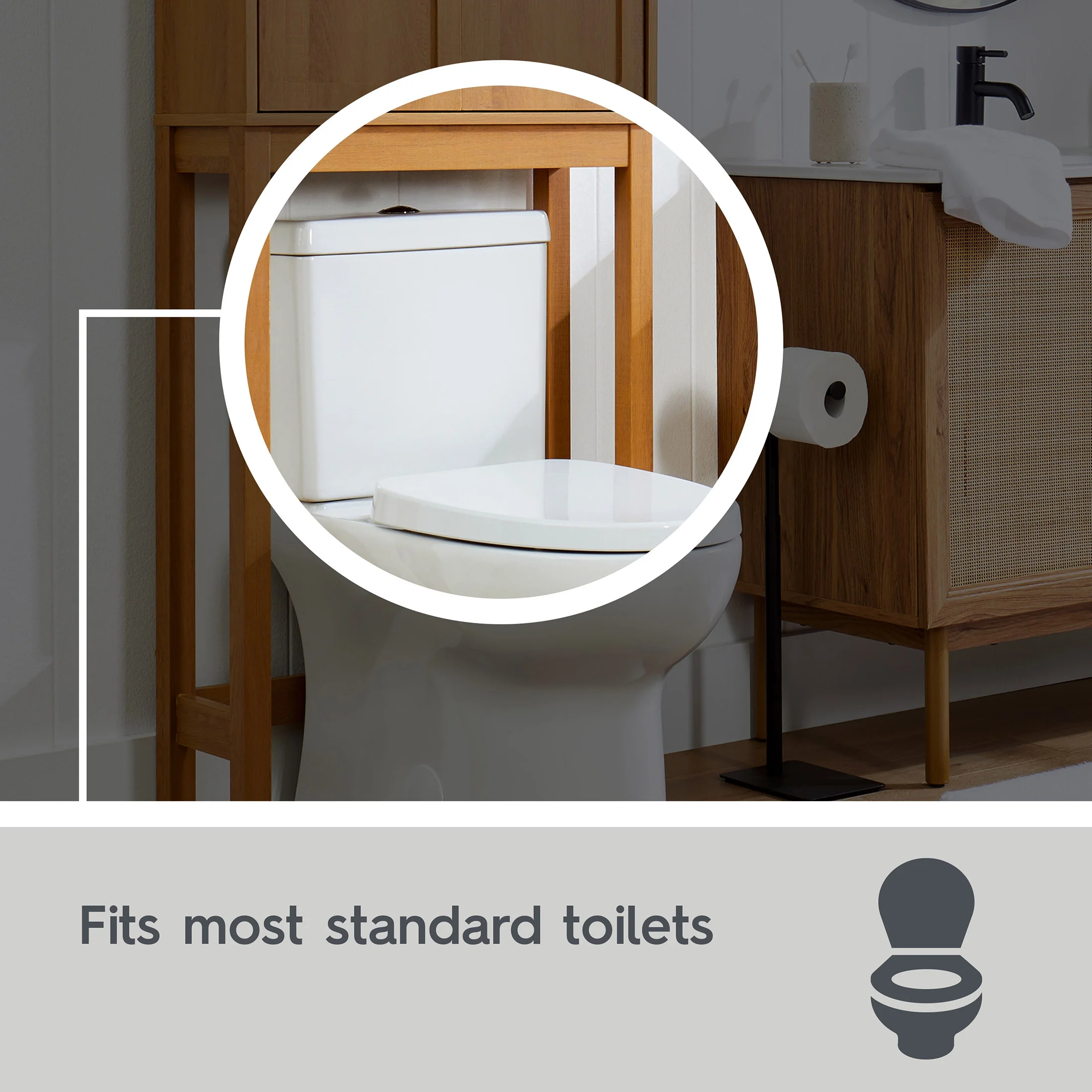 Better Homes & Gardens Juliet over-the-Toilet Space Saver Cabinet, 2 Adjustable Shelves, Black - Image 16