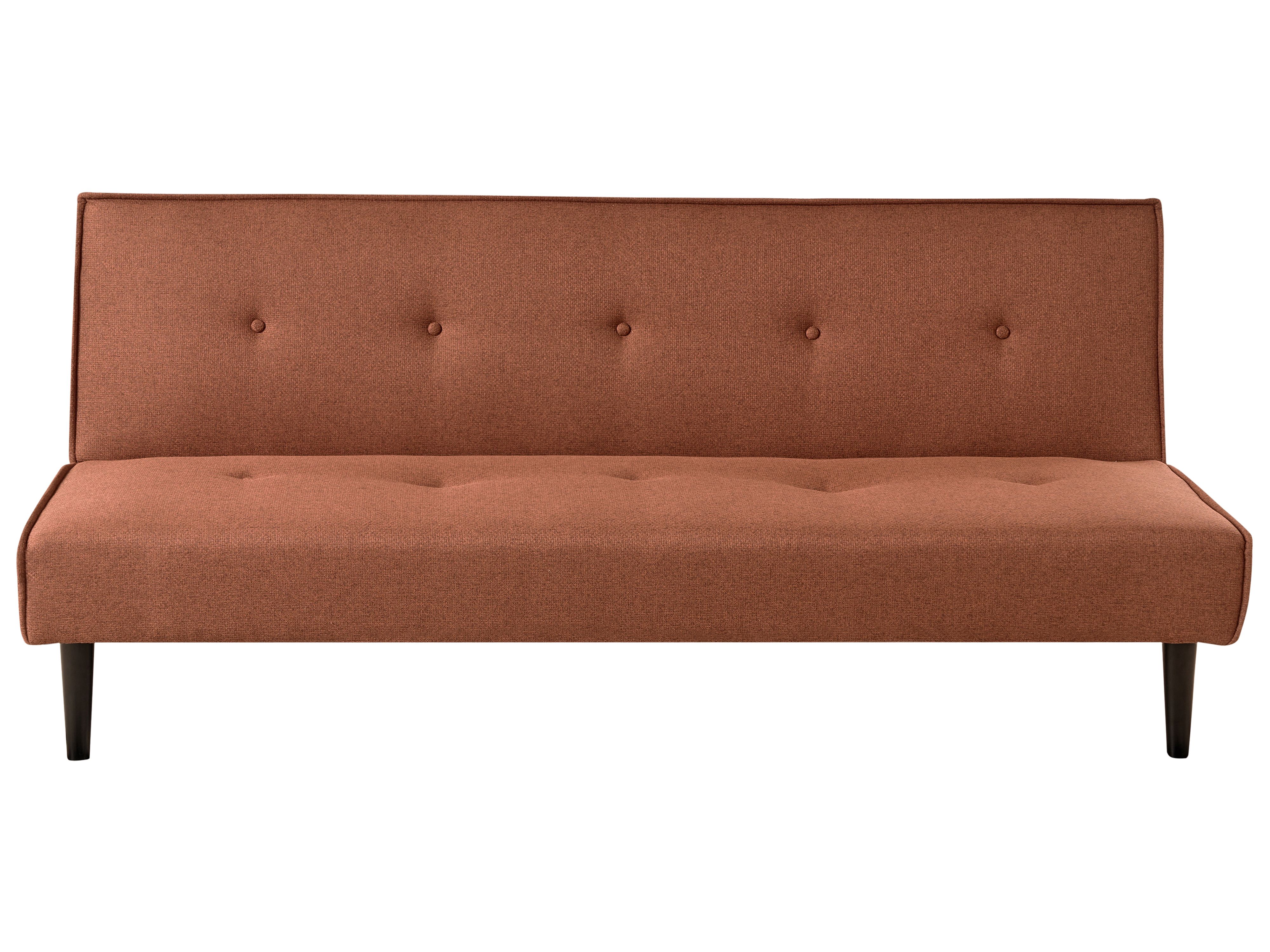 Sofa Bed 3 Seater VISBY Fabric Golden Brown