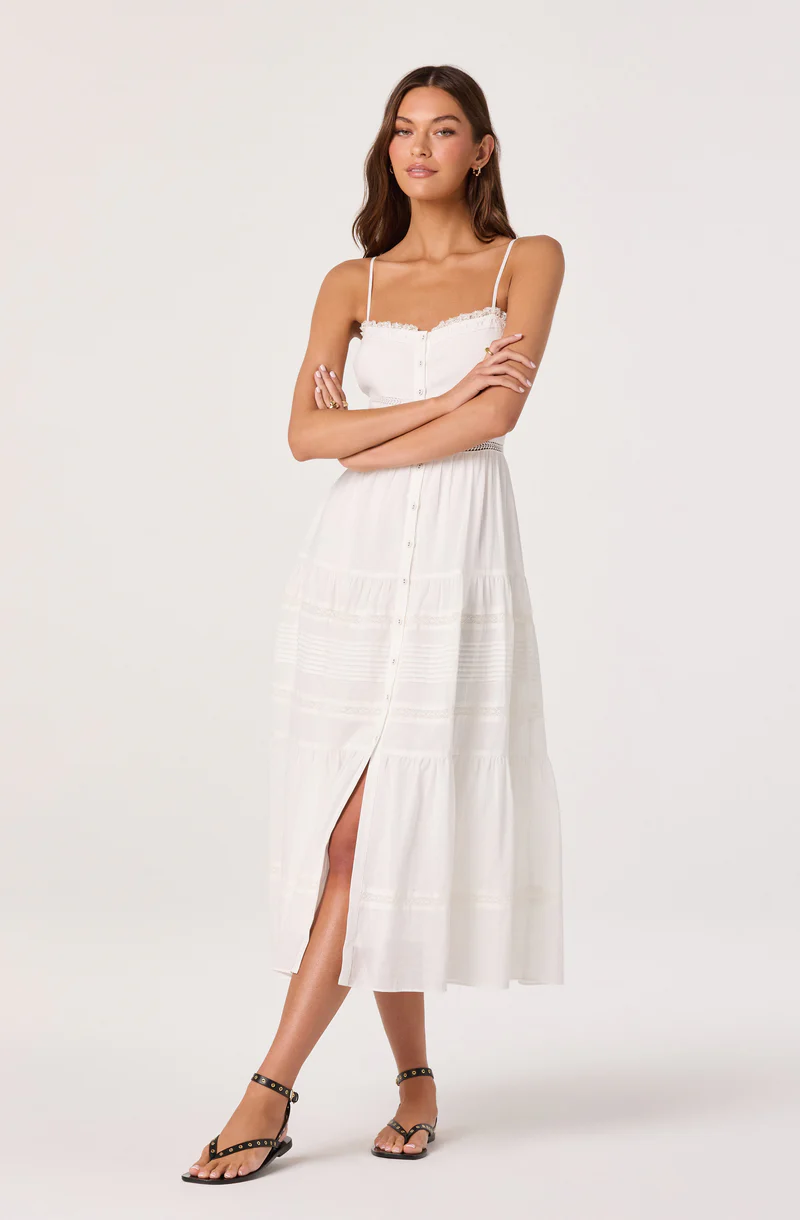 Annabel Eyelet Midi Dress