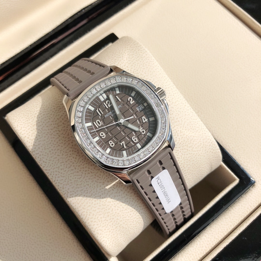 Fake Patek Philippe Replica Watch Aquanaut Ladies Stainless Steel Brown Dial 5067A-023 TWF(1:1 replica) - Elite Watch Atelier