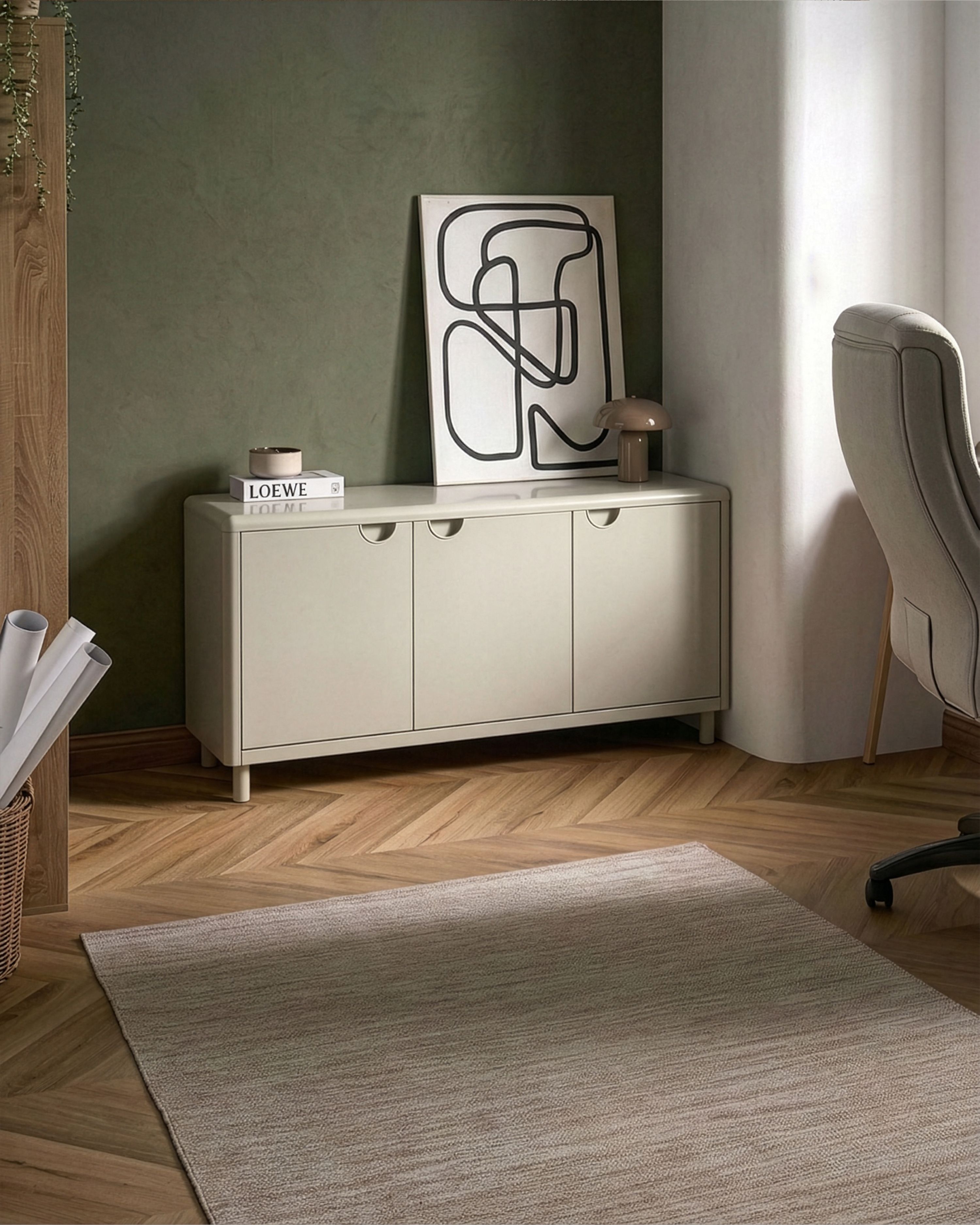 3 Door Sideboard KORVO Beige