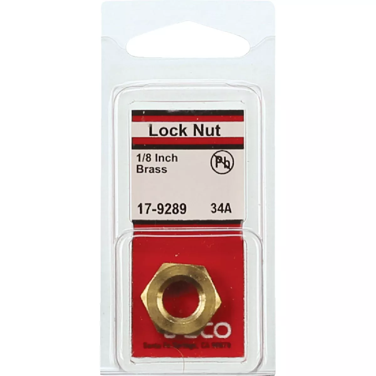 Lasco 1/8 In. FPT Brass Lock Nut